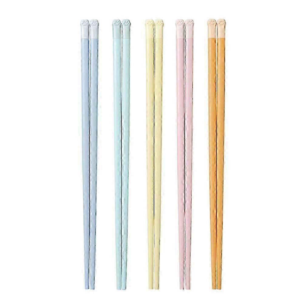 5 Paren Cat Paw Eetstokjes Herbruikbare antislip eetstokjes