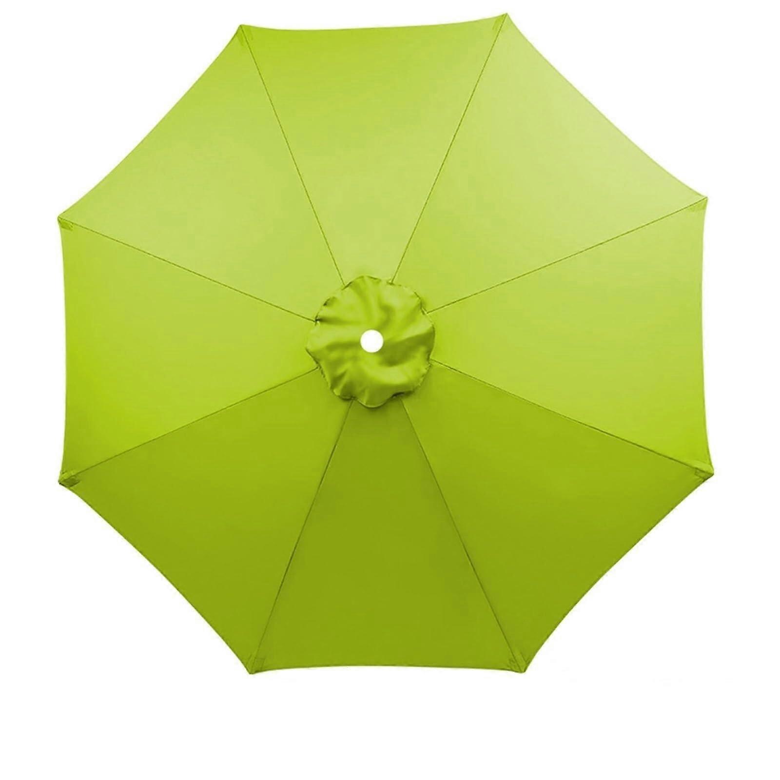 Replacement cover for 6arm/8arm patio umbrellas, replacement canopy for market table umbrellas 2m/2.7m/3m, green (8 ribs) 3m/118in