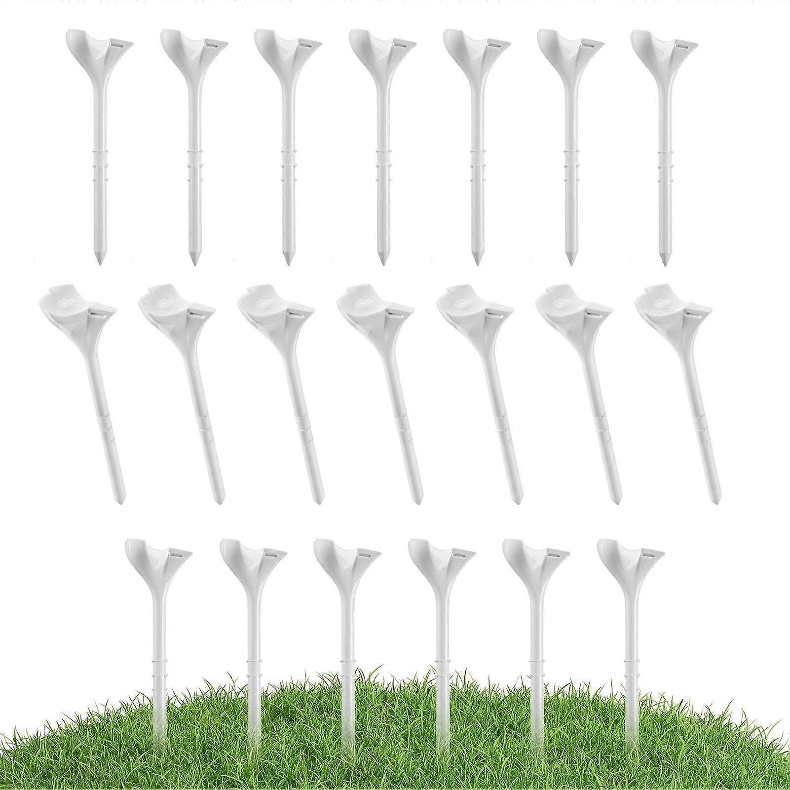 PVC Golf Tees, long training aids for men, 20 x practice tools for hybrids and driving range, reduces friction and spin.