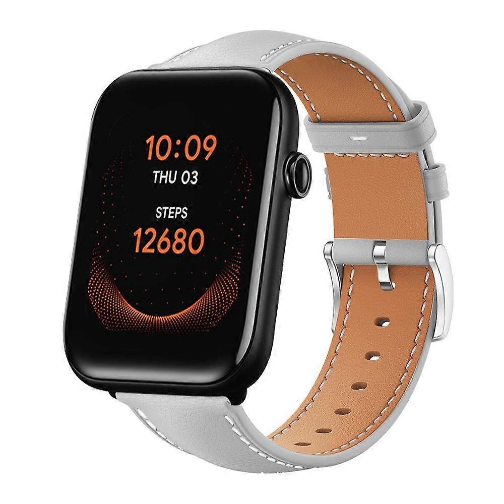 xDfind Platt Huvud Black Shark Fint kornigt Läder Klockarmband