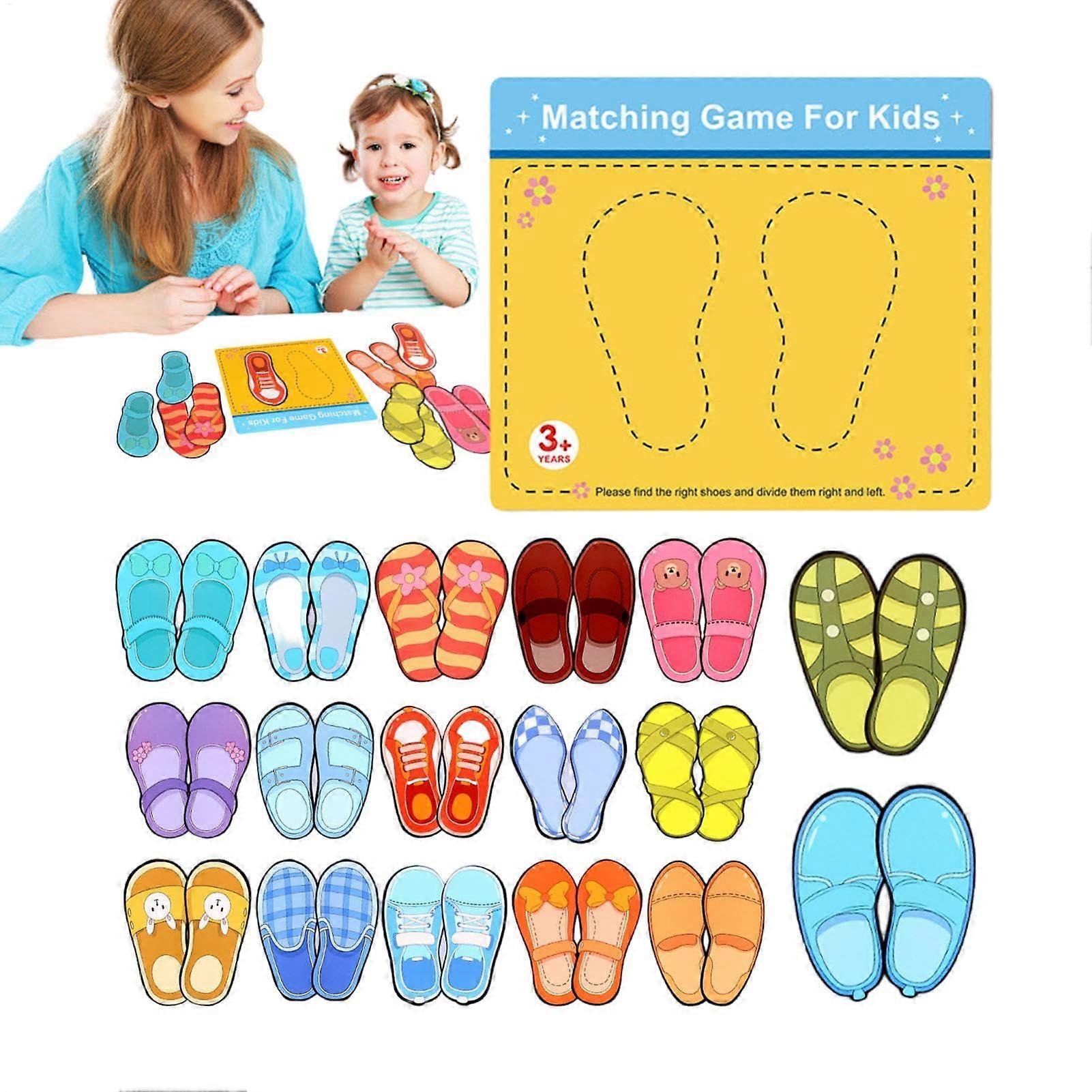 Learning and educational toys, preschool learning toys, shoe matching game