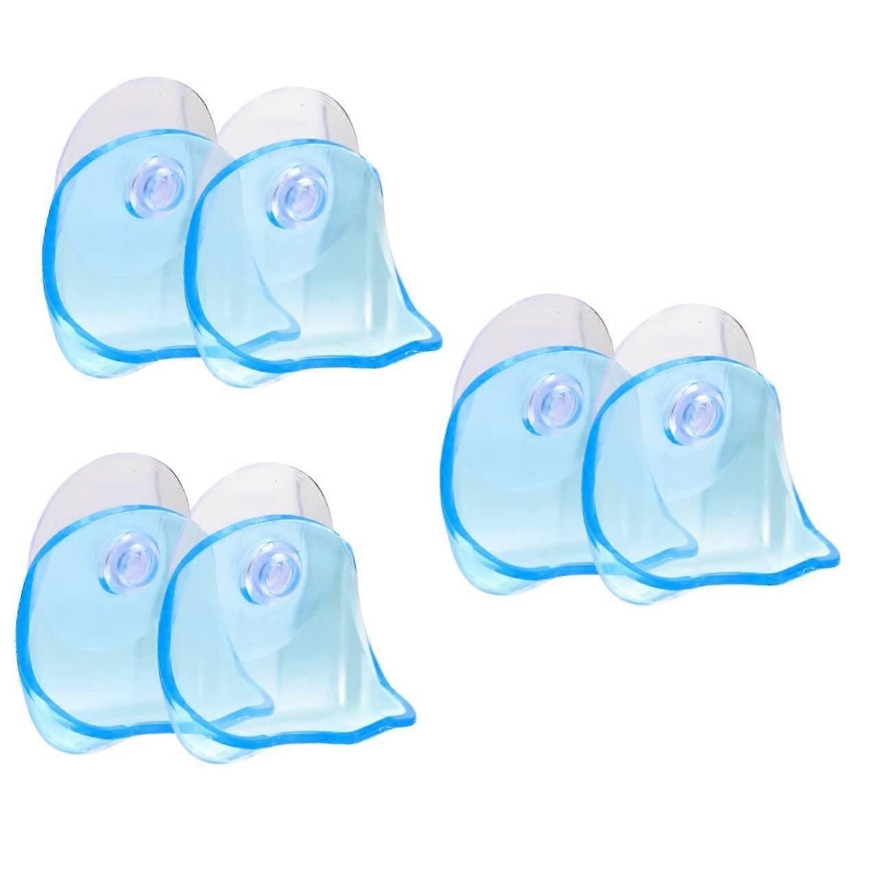 Razor Holder for Razor Hooks with Suction Cup Pack of 6 Blue