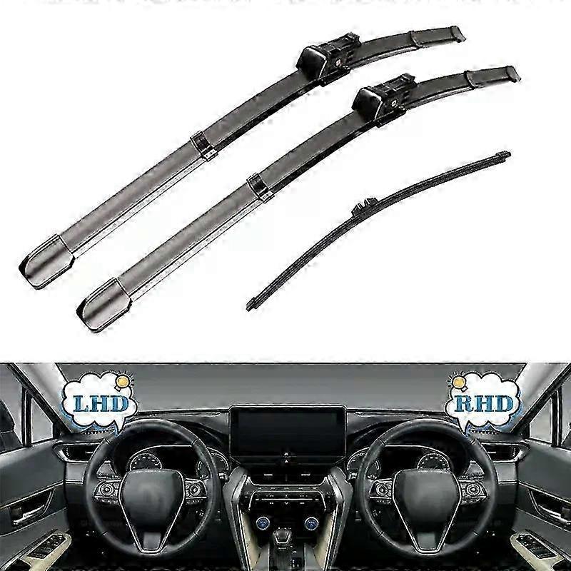 Wiper Blades Accessories for Compatible with Volvo V40 2012-2019 Front and Rear Windshield Window Kit