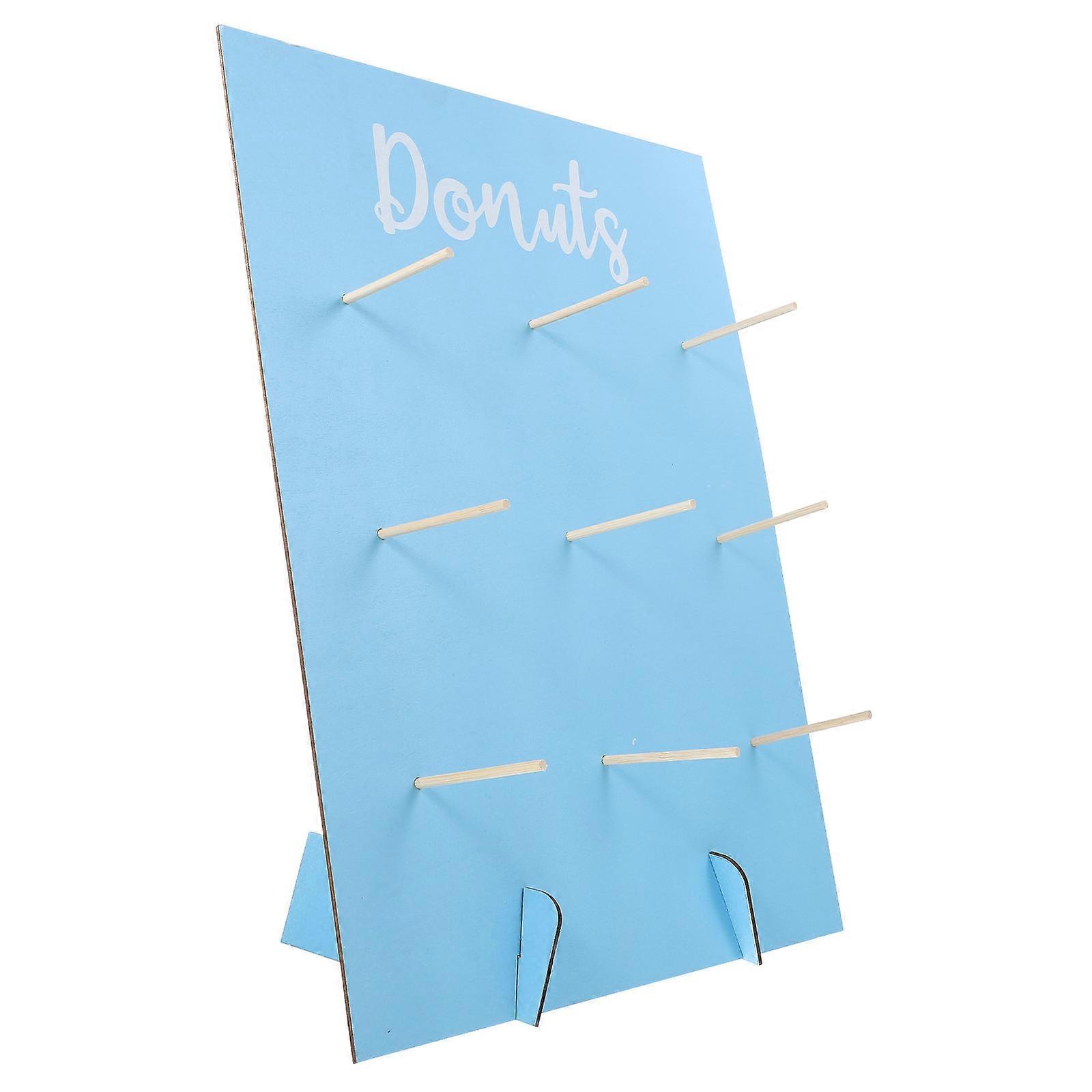 حامل عرض دونات خشبي مزخرف بتصميم ساحر للكشف عن جنس الحفلات والاحتفالات