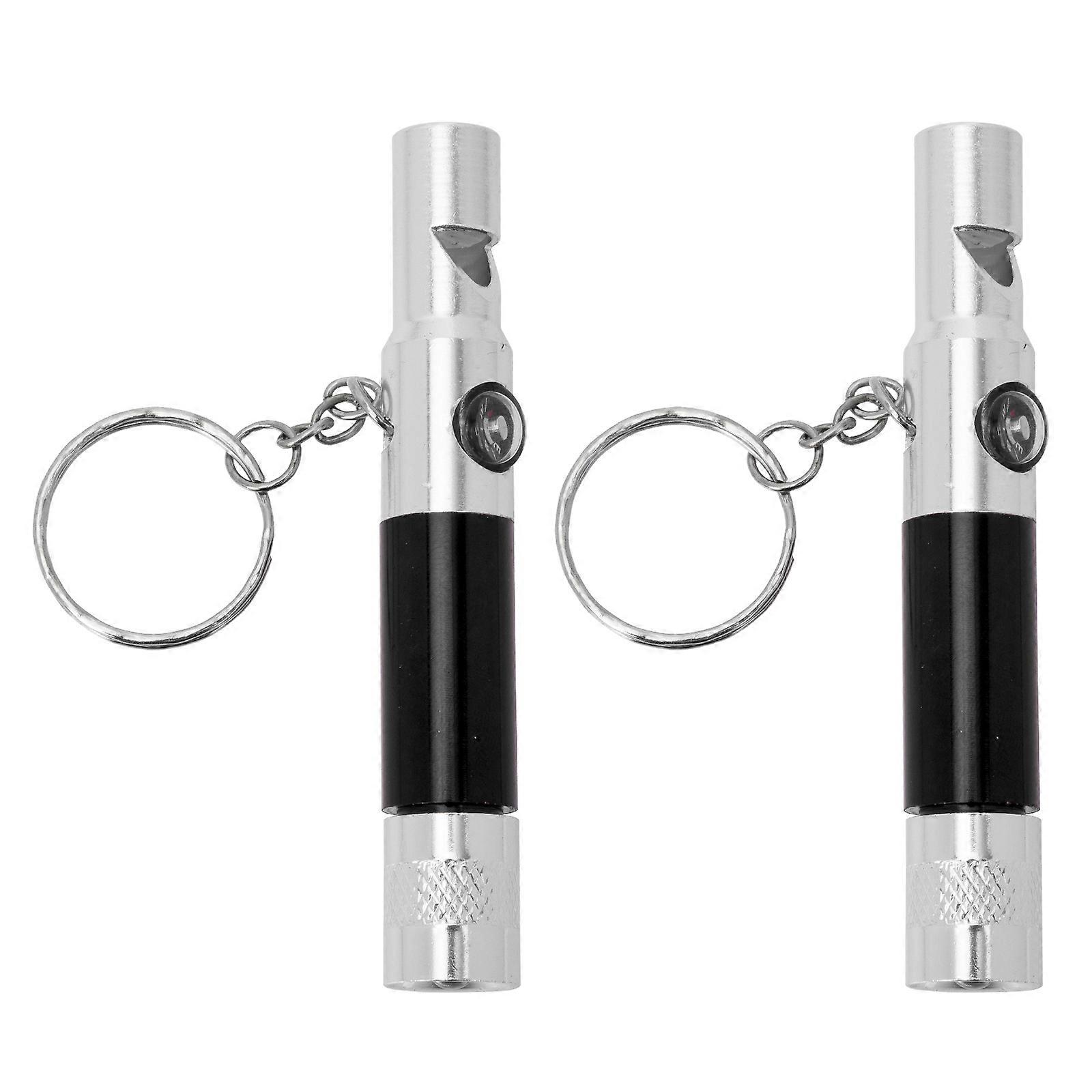 Rescue Whistle with Compass and Flashlight for Self-Protection 2Pcs