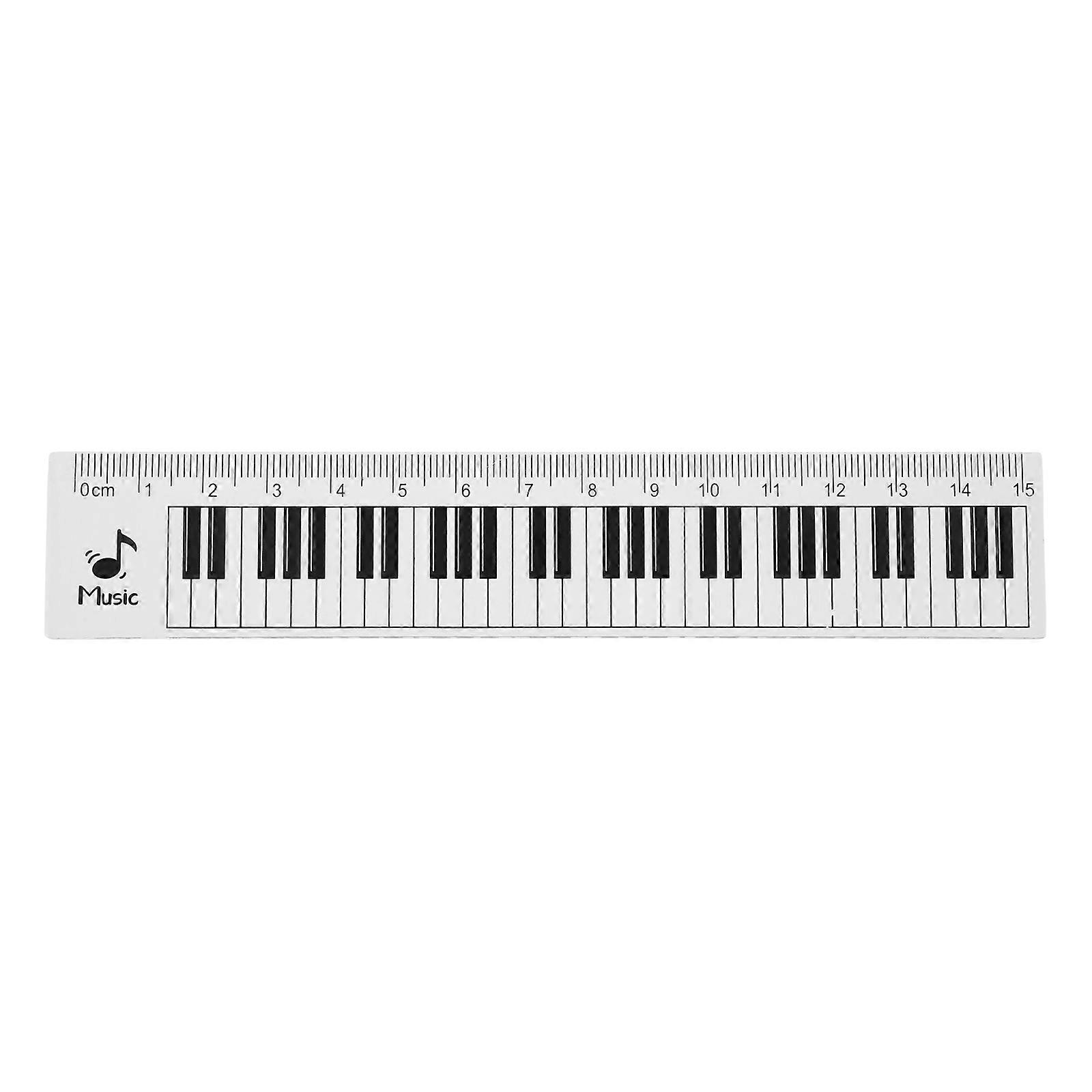 Music Themed Transparent Measuring Ruler for Drawing, Math, and Office Use – Lightweight and Professional for Students and Musicians