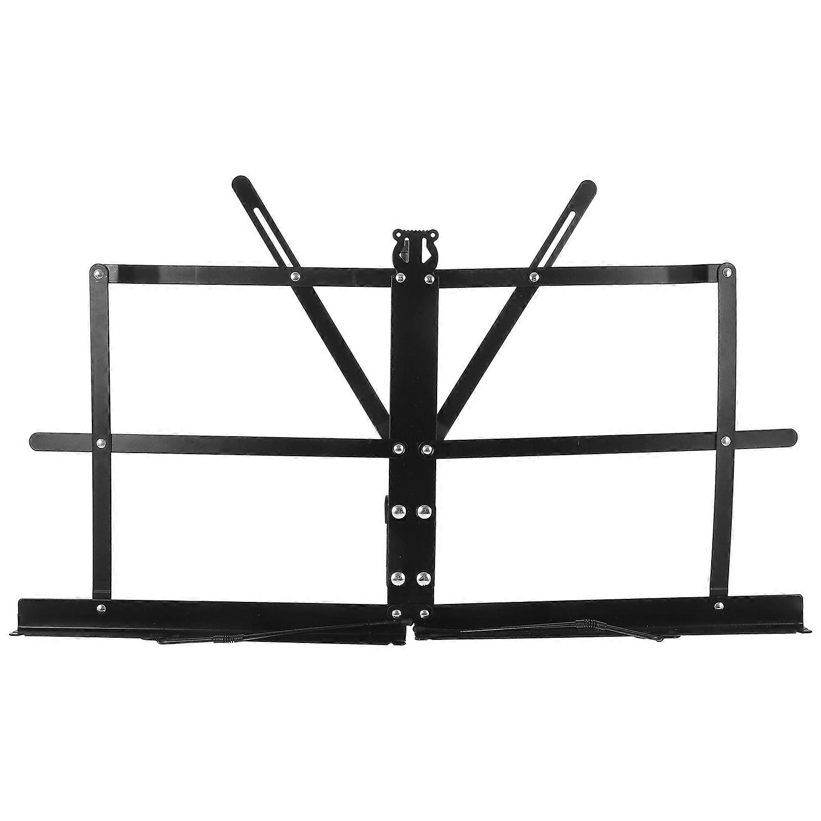 Heightened Sheet Music Stand Foldable Iron File Stand Students Countertop 19.9×11.6×9.1in Long-Term Use 1Set