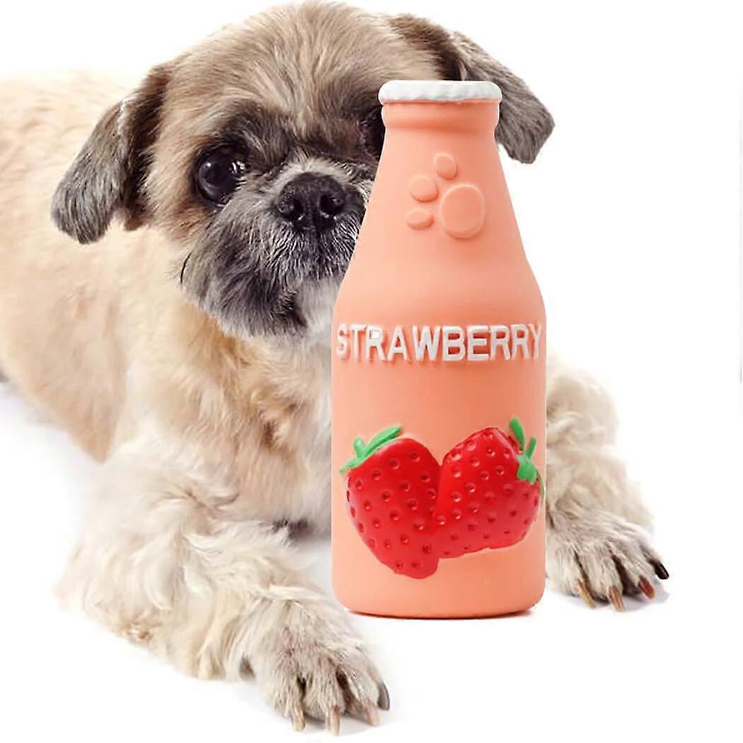 Funny Squeaky Toy for Puppies – Chewable Drink Theme Made of Light Latex for Dental Health and Training