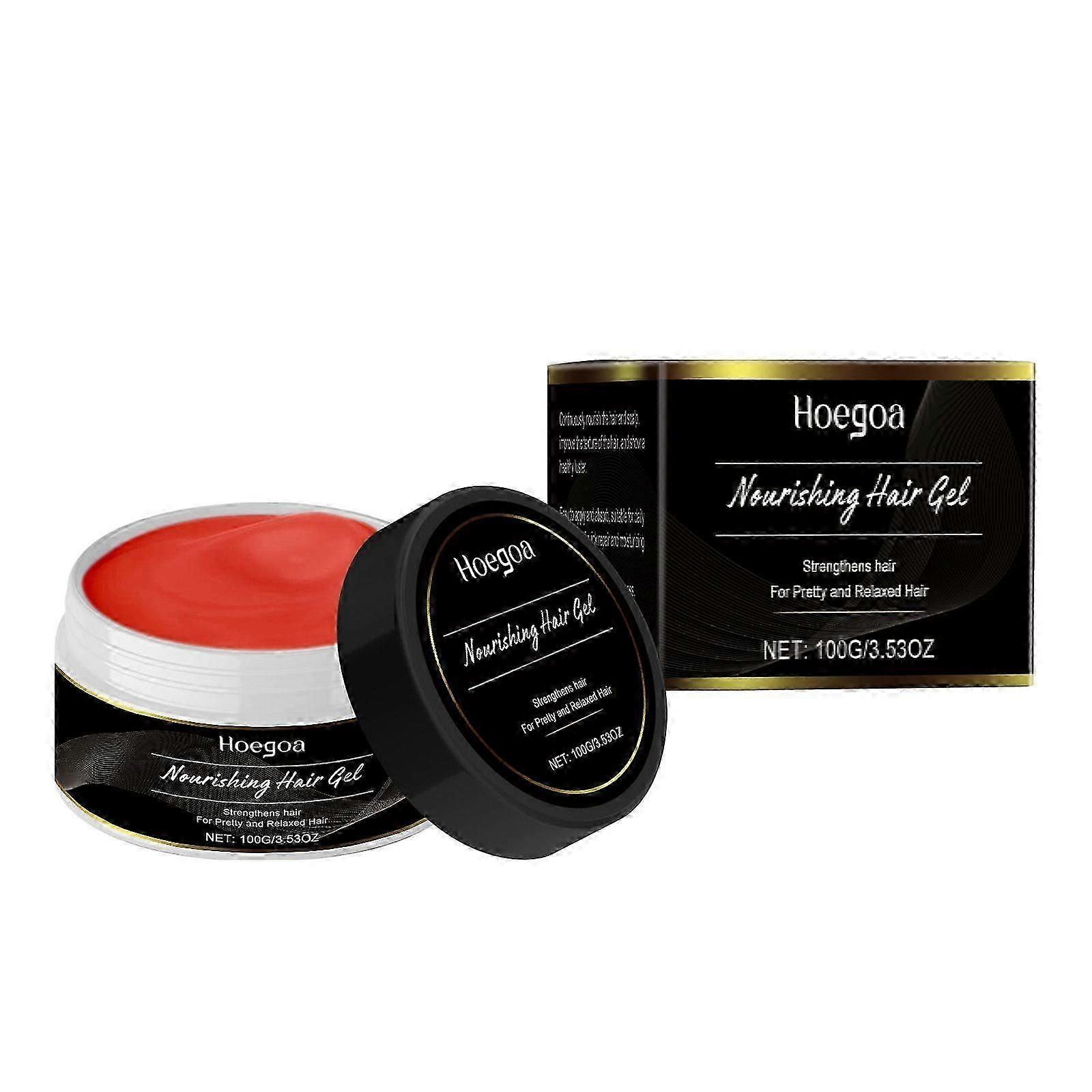 Strong Hold Edge Control Gel mit Rizinusöl, nicht fettend, nicht schuppend, kein Weißstich, lang anhaltend, unterstützt das Haarwachstum, natürliche Formel, für alle Hai