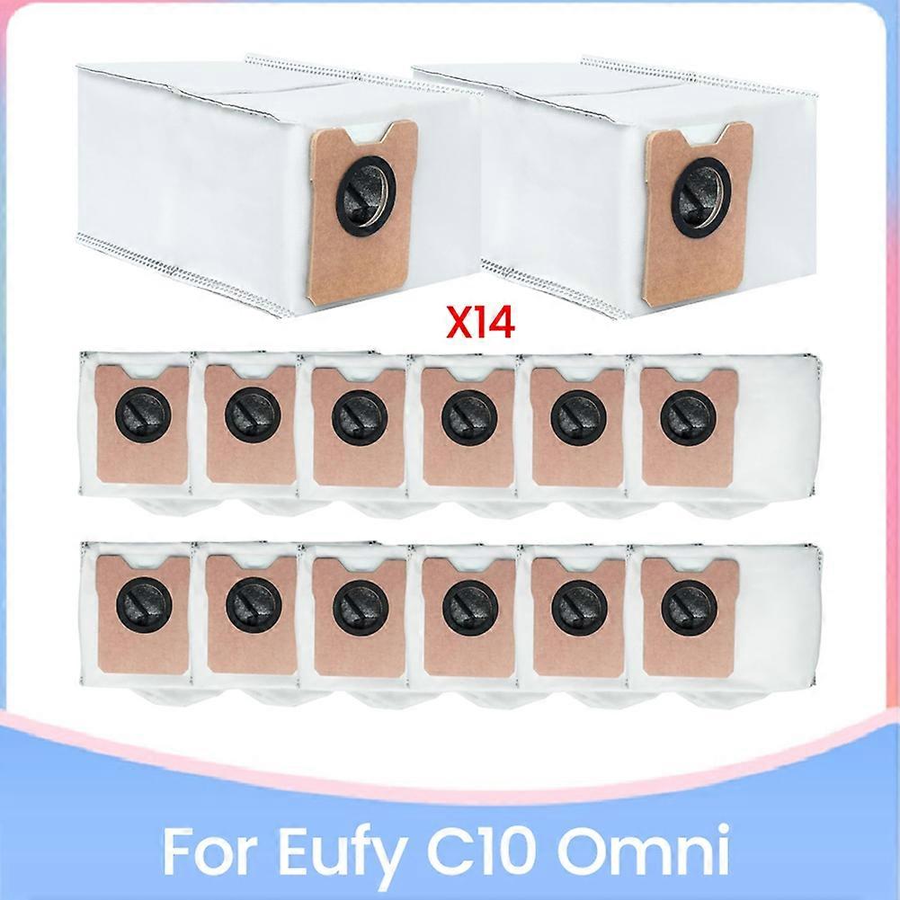 Dust Bags for Eufy C10 Omni Robot Vacuum Cleaner Accessories Replacement Non-Woven Dust Bag Garbage Bag 14PCS