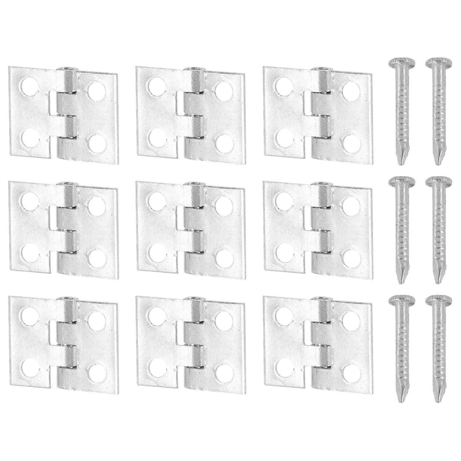 100pcs Mini Hinges for Jewelry Boxes, Smooth Movement, Durable, Easy to Install, for Small Woodworking Projects and Cabinets, Silver