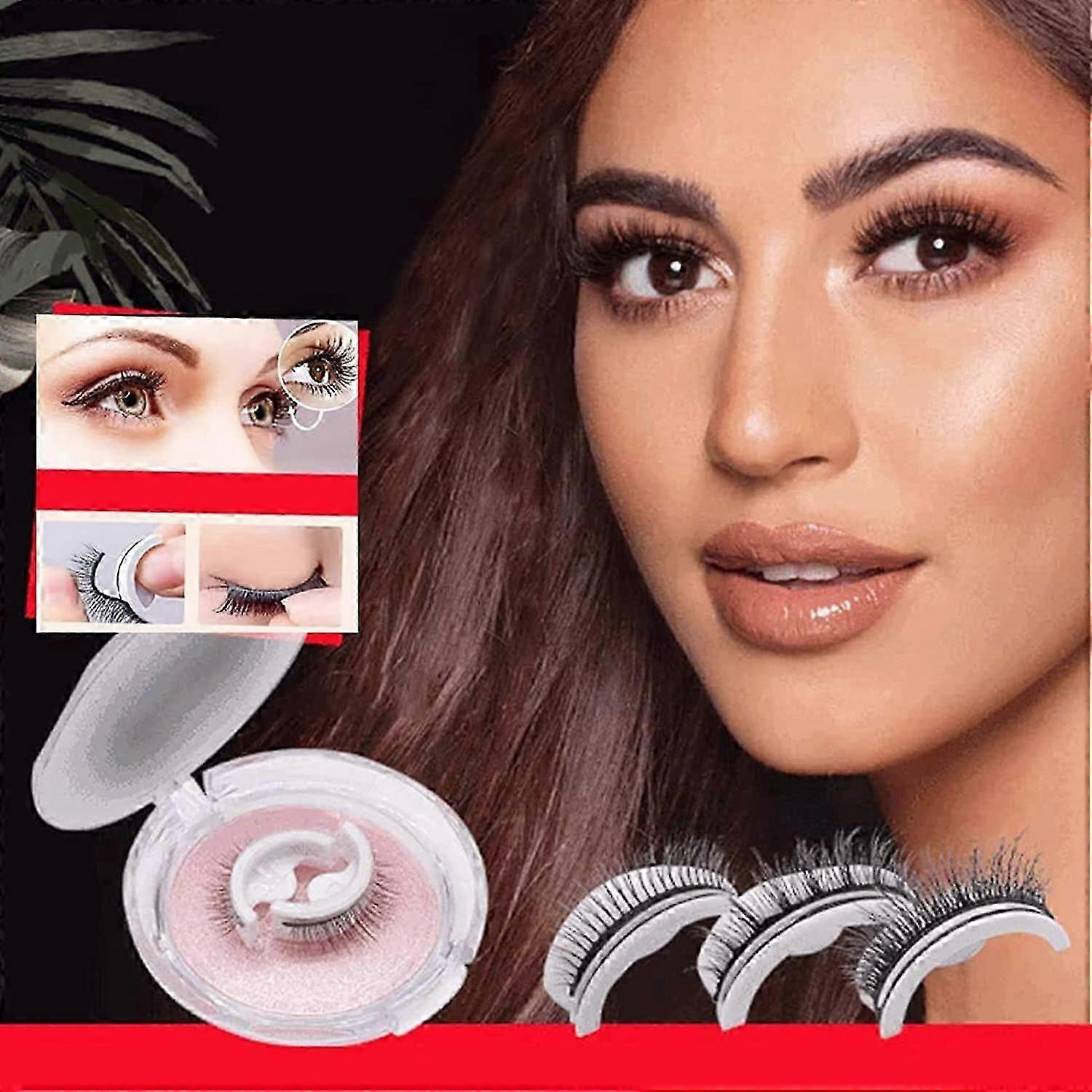 Natural Fluffy False Eyelashes  Self-Adhesive & Reusable for Effortless Glam