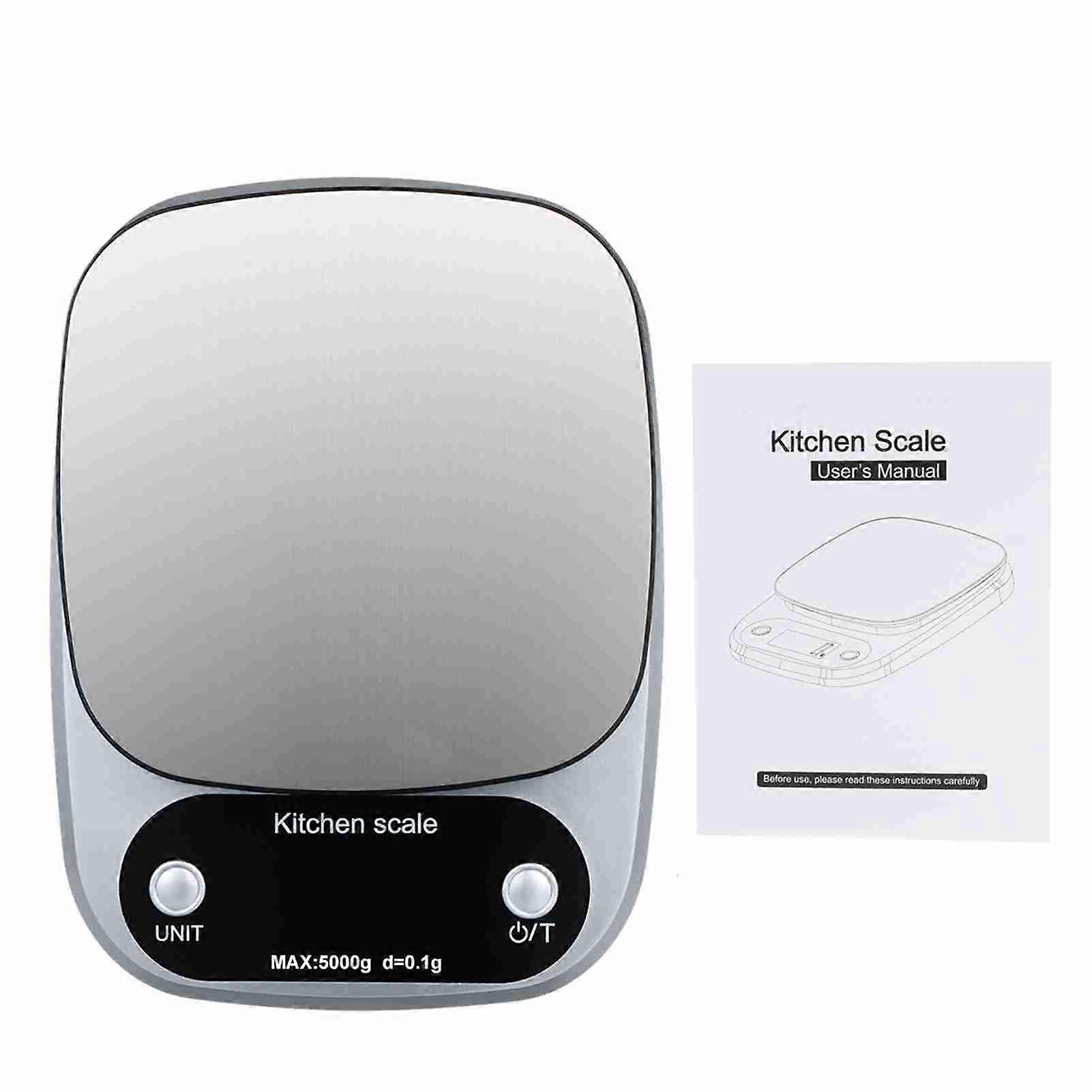High Precision Digital Scale with Waterproof Surface 5kg/0.1g Portable Kitchen Scale Baking Scale