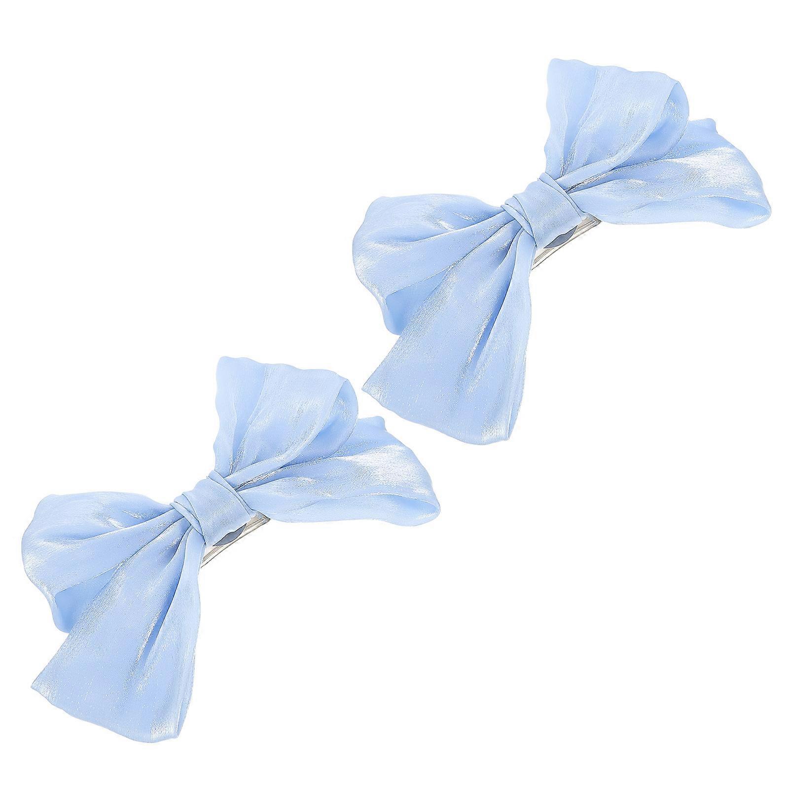 Decorative Curtain Drapes Clip Bow Style Curtain Holdback Blue 20x10cm Modern Minimalist 2Pcs