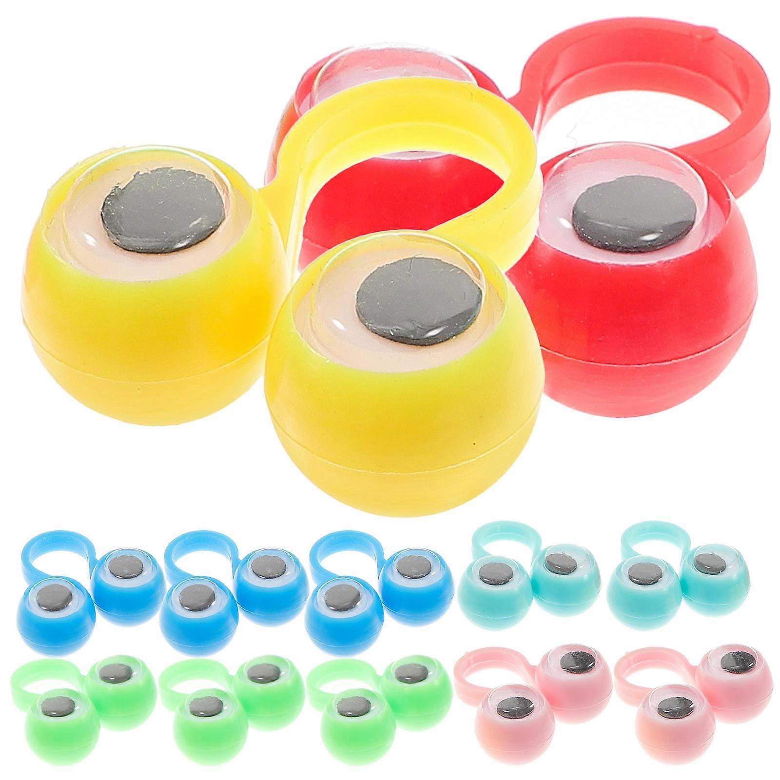 25pcs Interactive Eye Rings Fingers – Safe & Engaging Playthings for Creative Learning, Assorted Colors