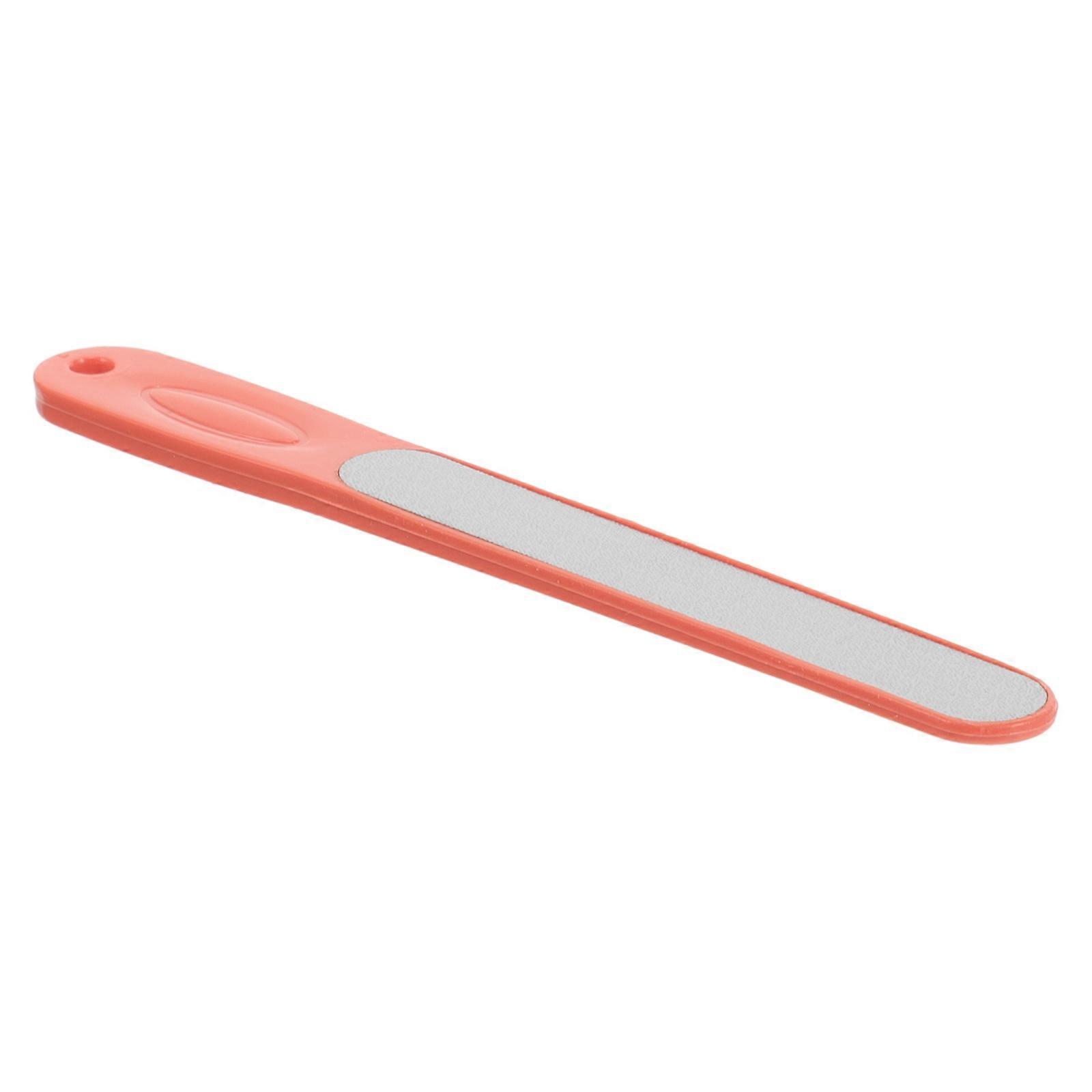 Fingernail Tools Nail File Stainless Steel Manicure Pedicure Tool Home Use Orange 1Set