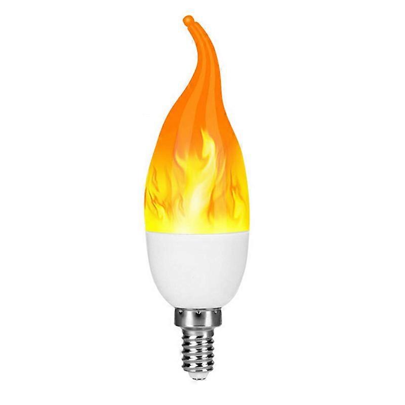 3W E14 LED Light Bulb Flame Effect Light Bulb with 3 Lighting Modes Decorative Light Bulb