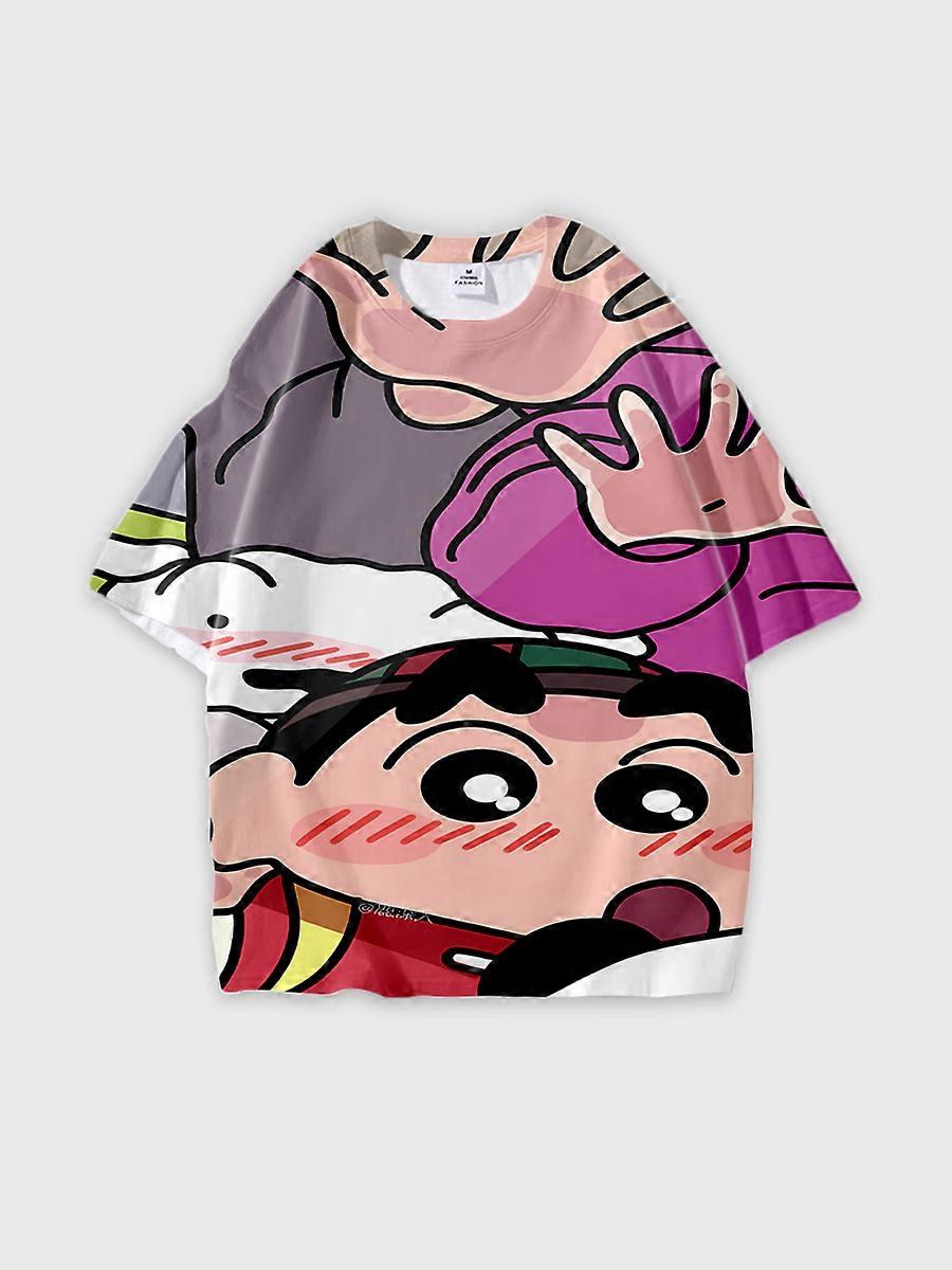 T-shirt round neck Pattern loose short sleeve JW345