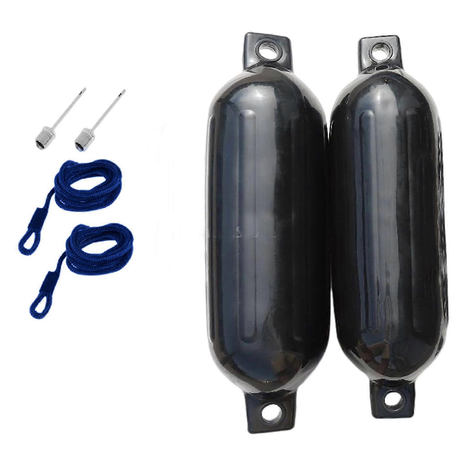 Inflatable Sea Boat With Reinforced Eyelets High-Performance For Yacht Docking And Collision Avoidance Black