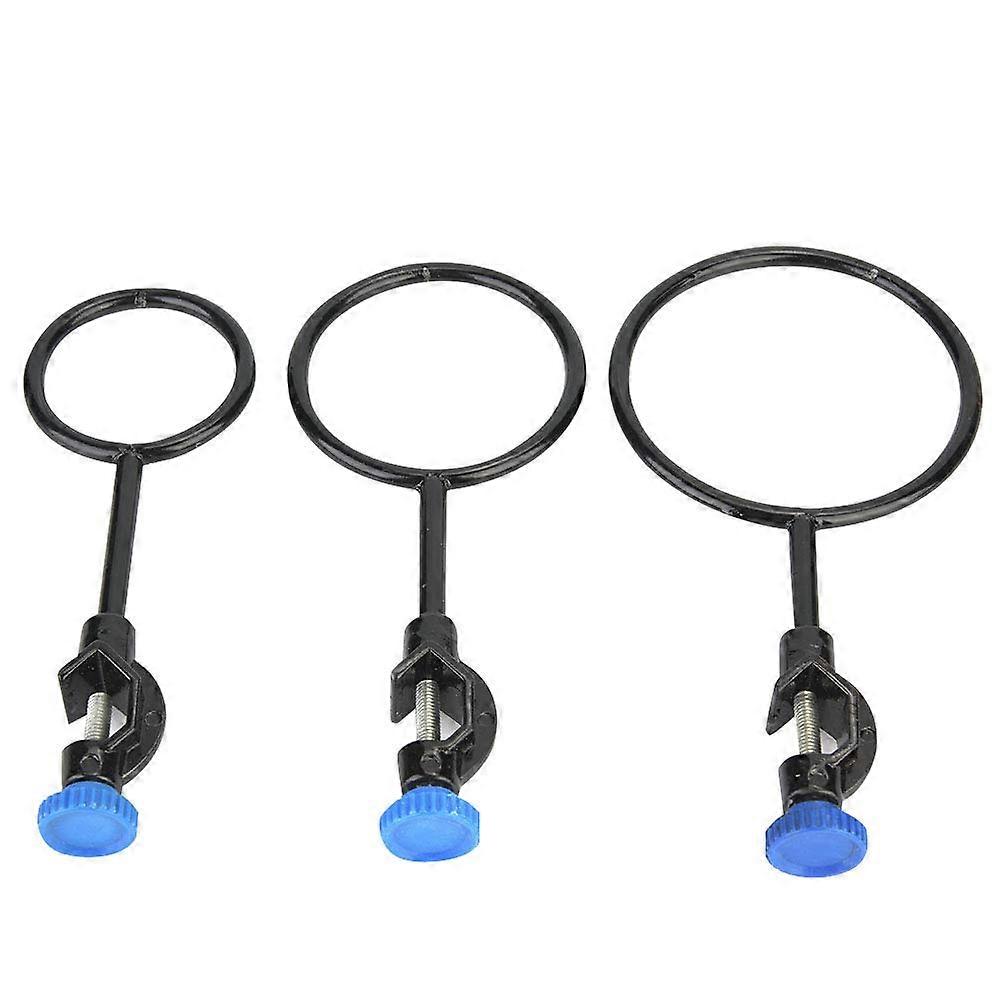 Bottle Holder Support Set, 3-Piece, Black Coated Iron and Steel, Round Design for Utensils and Bottles