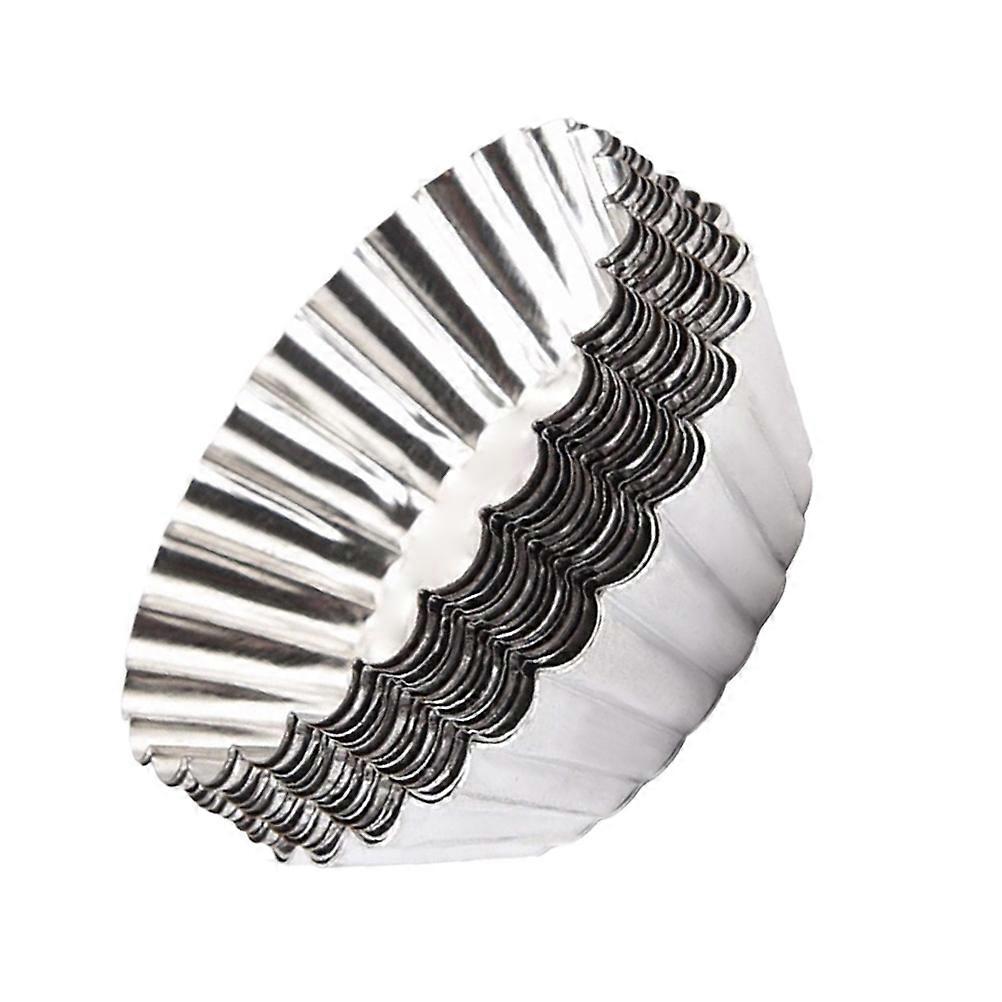 20pcs Reusable Tinplate Egg Tart Molds for Baking Cakes, Puddings, Muffins, Cheesecakes & Desserts – Non Stick Bakeware Cups