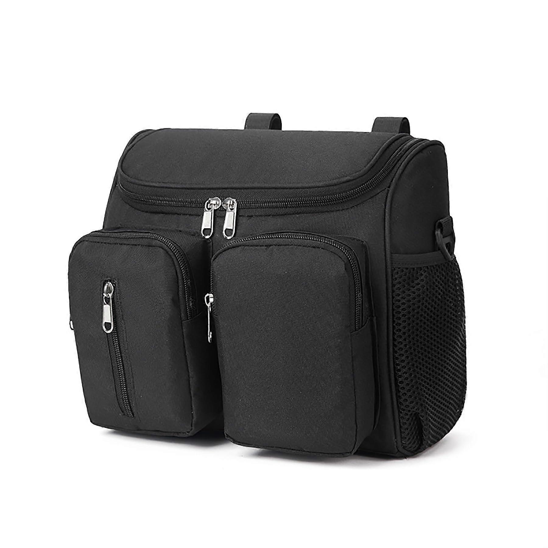Baby Stroller Organizer, Adjustable Shoulder Strap, Large Capacity, Universal Fit Black