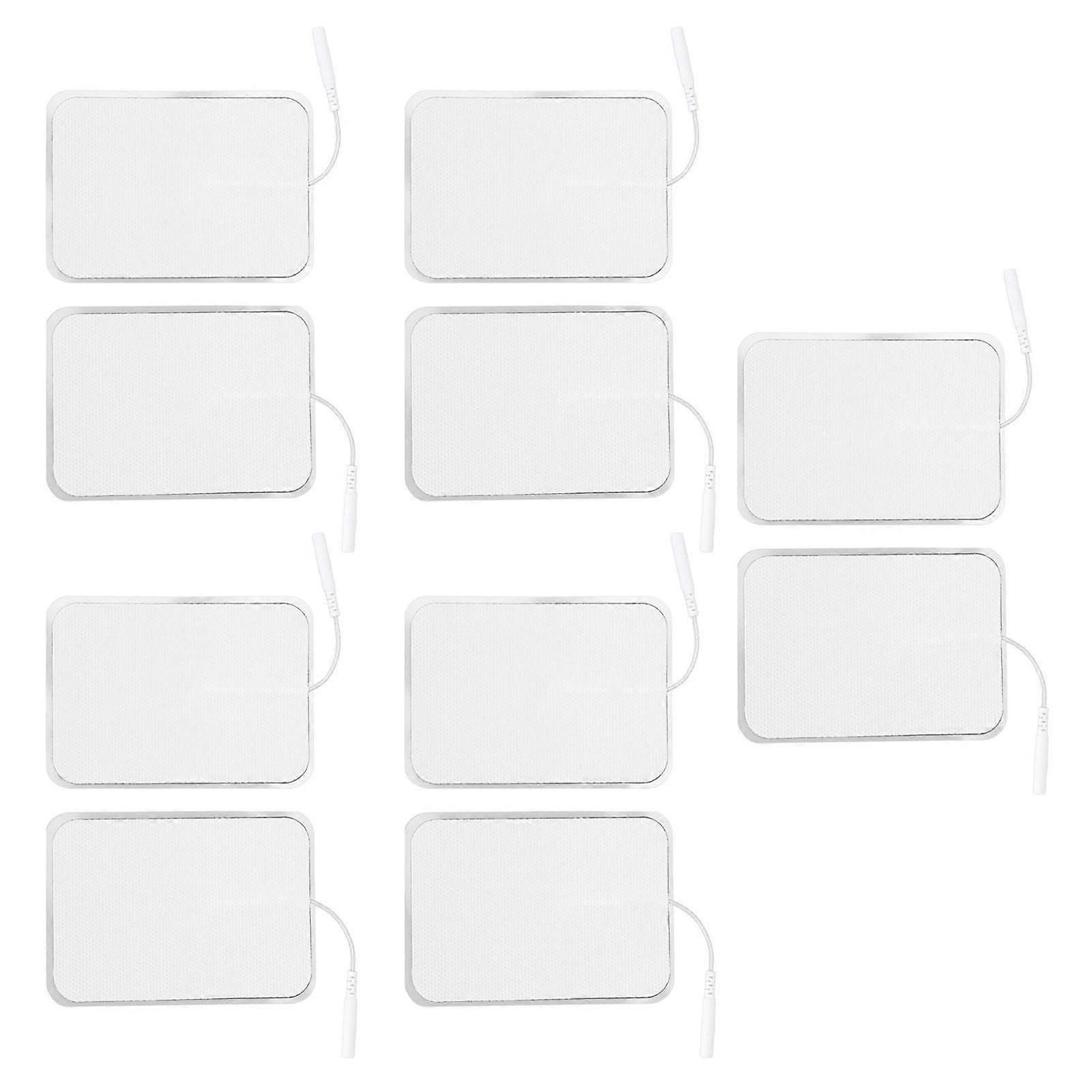 10Pcs 7x10cm Electrode Patches Reusable TENS Unit Replacement Pads Sticky Hydrogel for Electrotherapy Aperture 2.0mm/0.078inm