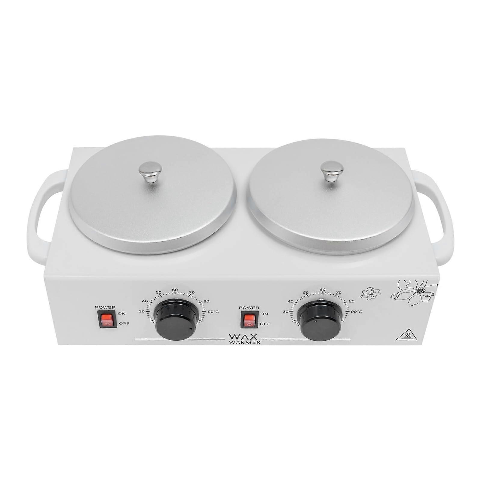 Double Pot Wax Heater, Electric Wax Heater, Wax Heating Machine with Automatic Temperature Control Switches for Skin Care 32212℉
