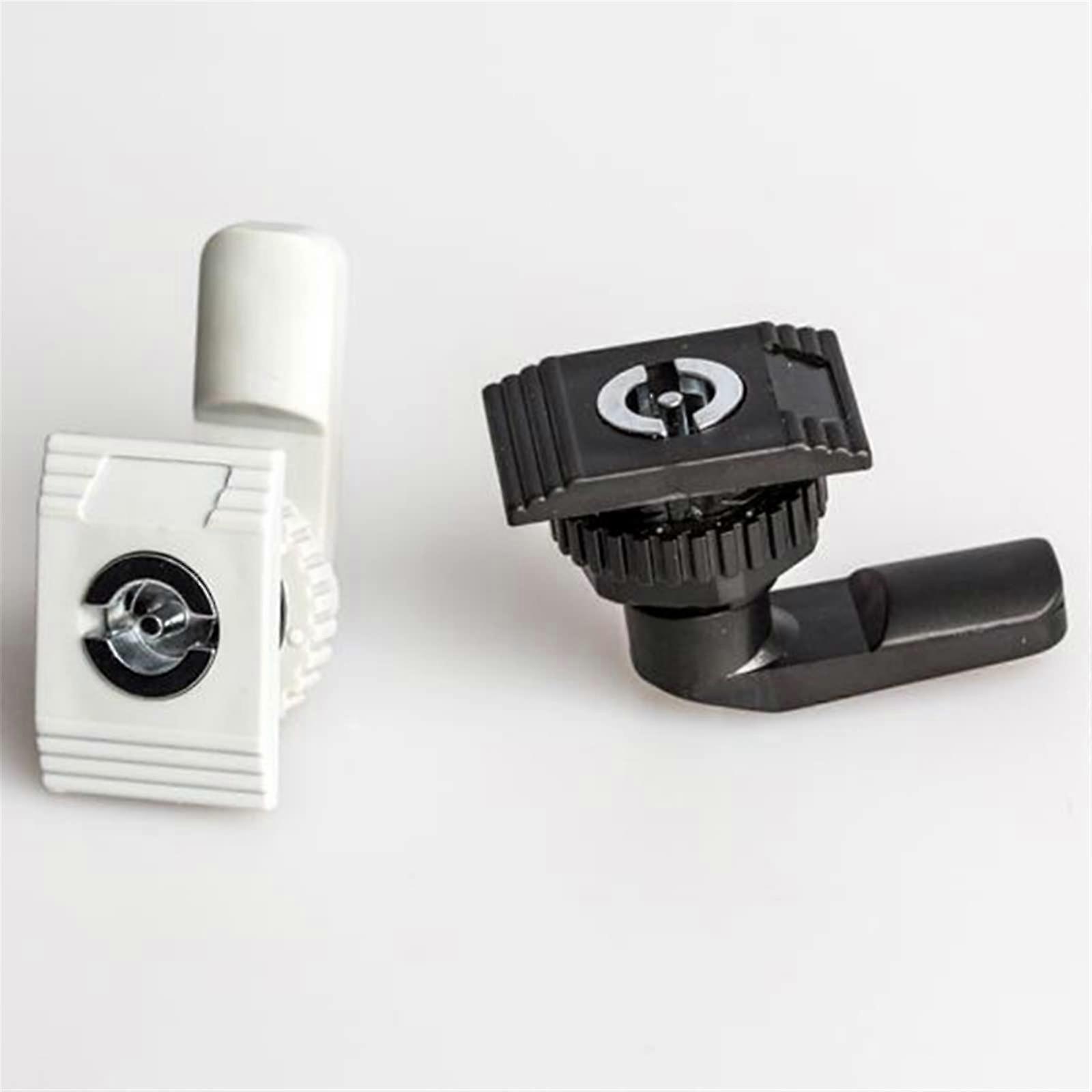 Plastic squarehead rotary latch for cabinet doors, network cabinets (BlackWhite)