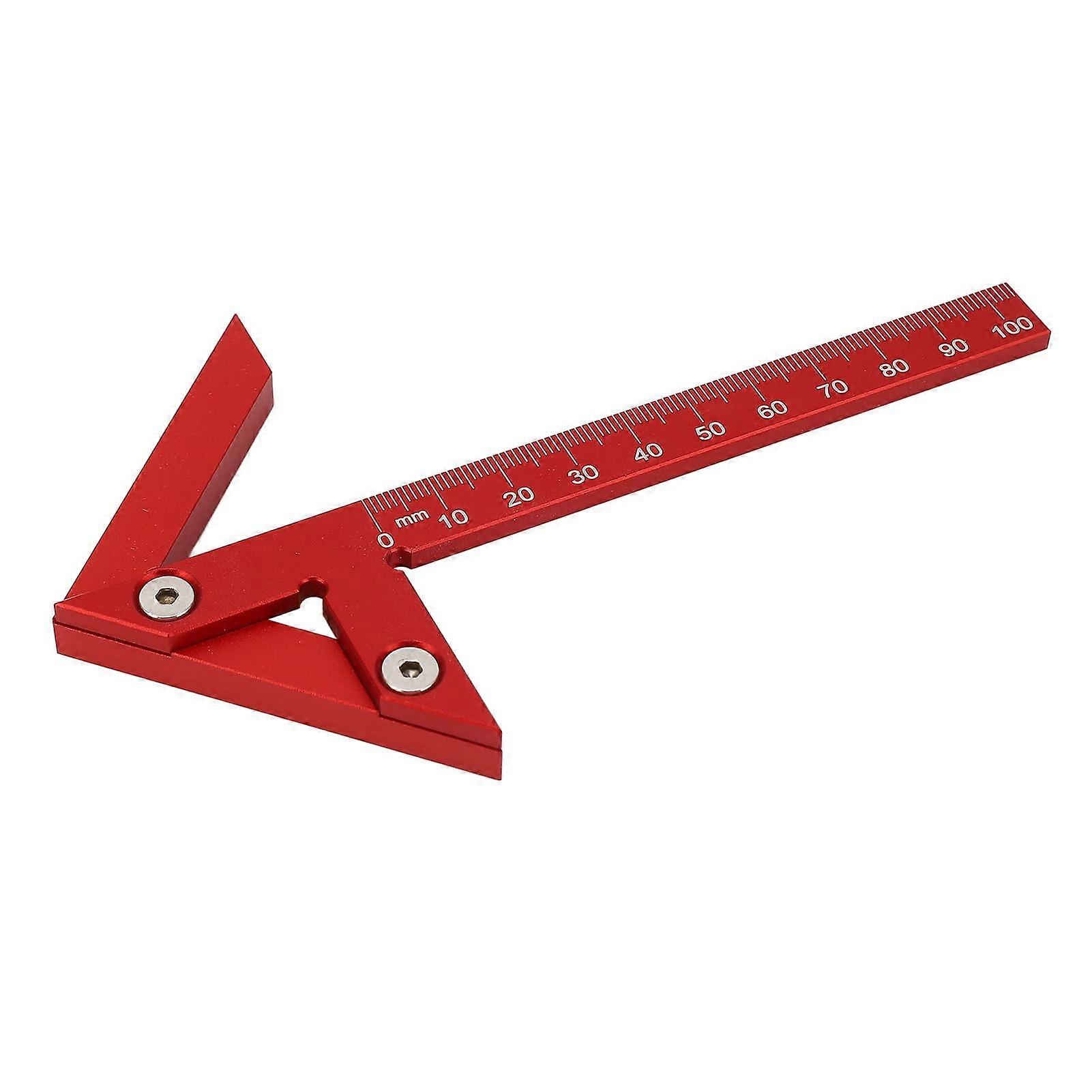 Center Finder Center Gauge Line Gauge 105mm 45°90° Carpenter's Ruler Line Ruler Aluminum Alloy Measuring Scribing Tool Woodworking