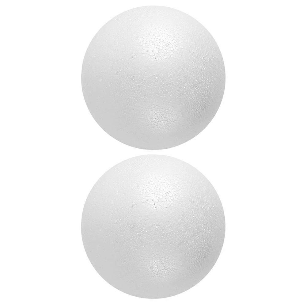 White Foam Balls for Decor 2Pcs Lightweight Material Ideal for DIY Handicrafts and Painting Projects