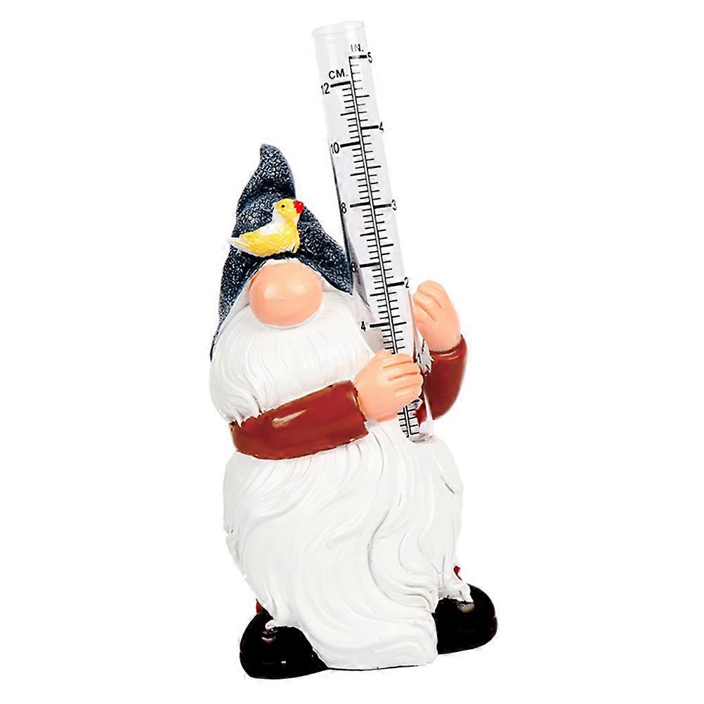Garden Ornament Rain Meter Synthetic Resin Garden Decoration 3.93X2.75X8.25inch Colorful 1Pcs