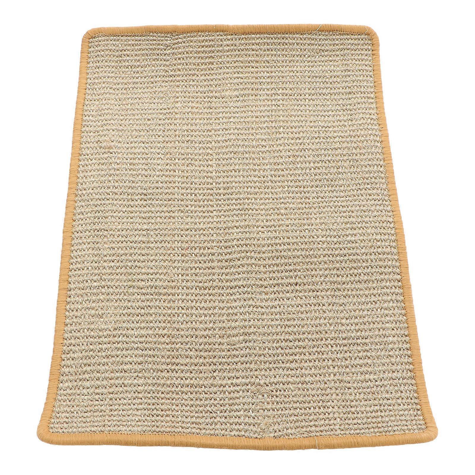 Large Sisal Cat Scratching Mat Rectangular Shape Pet Owners Protect Furniture Random Color 1Set