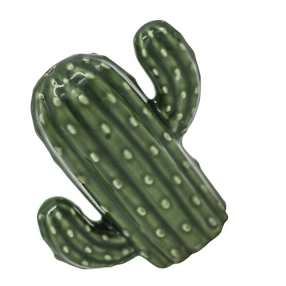 Cactus Shaped Ceramic Toothpick Holder Stylish & Compact Design for Home Decor and Dining Table Use