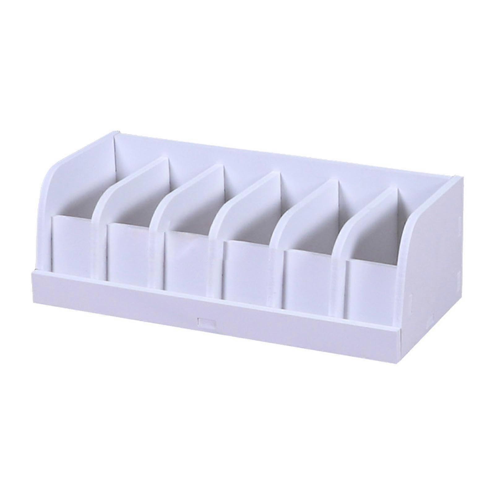 Belt Organizer Box with 6 Compartments Belt Display Box Tie Case for Home Drawer Indoor