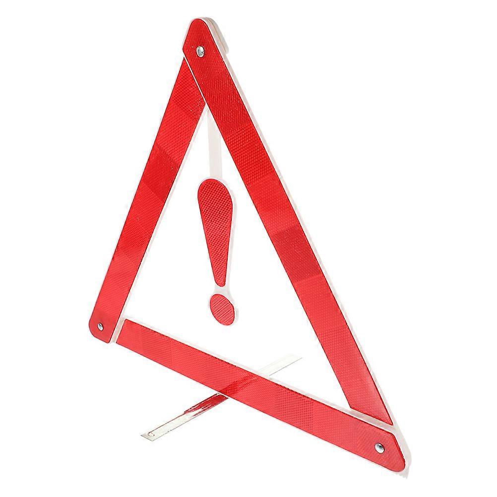 Emergency Triangle Sign Reflective ABS Material for Outdoor Use Red Color 12.5x12.5 Inches