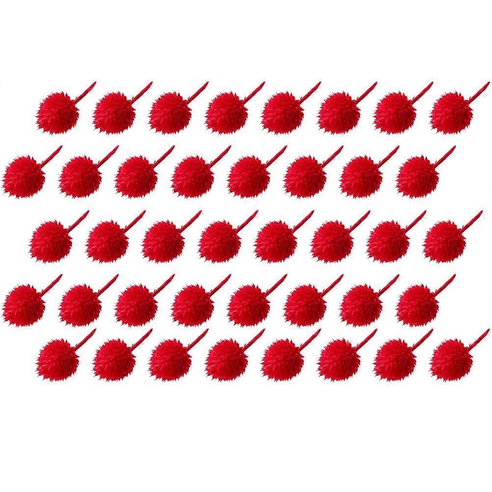 Red Christmas Pine Cone Decorations Made of Synthetic Material for Festive Atmosphere 40 Pieces