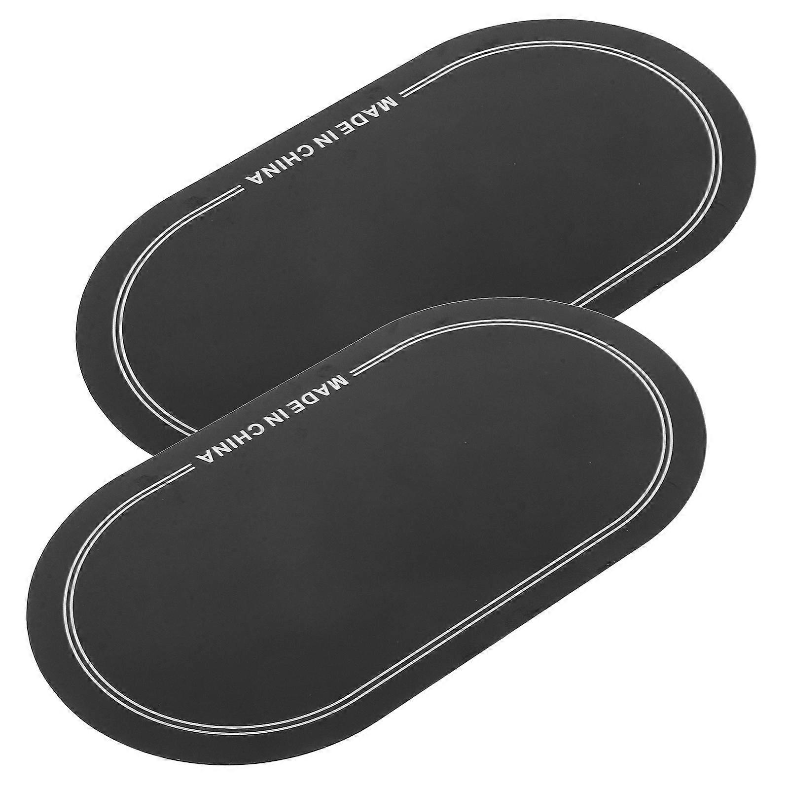 Drum Set Accessories Drumhead Cushion Mats Extend Lifespan of Drum Head 18.00X10.00X0.10CM Black Pet 2Pcs