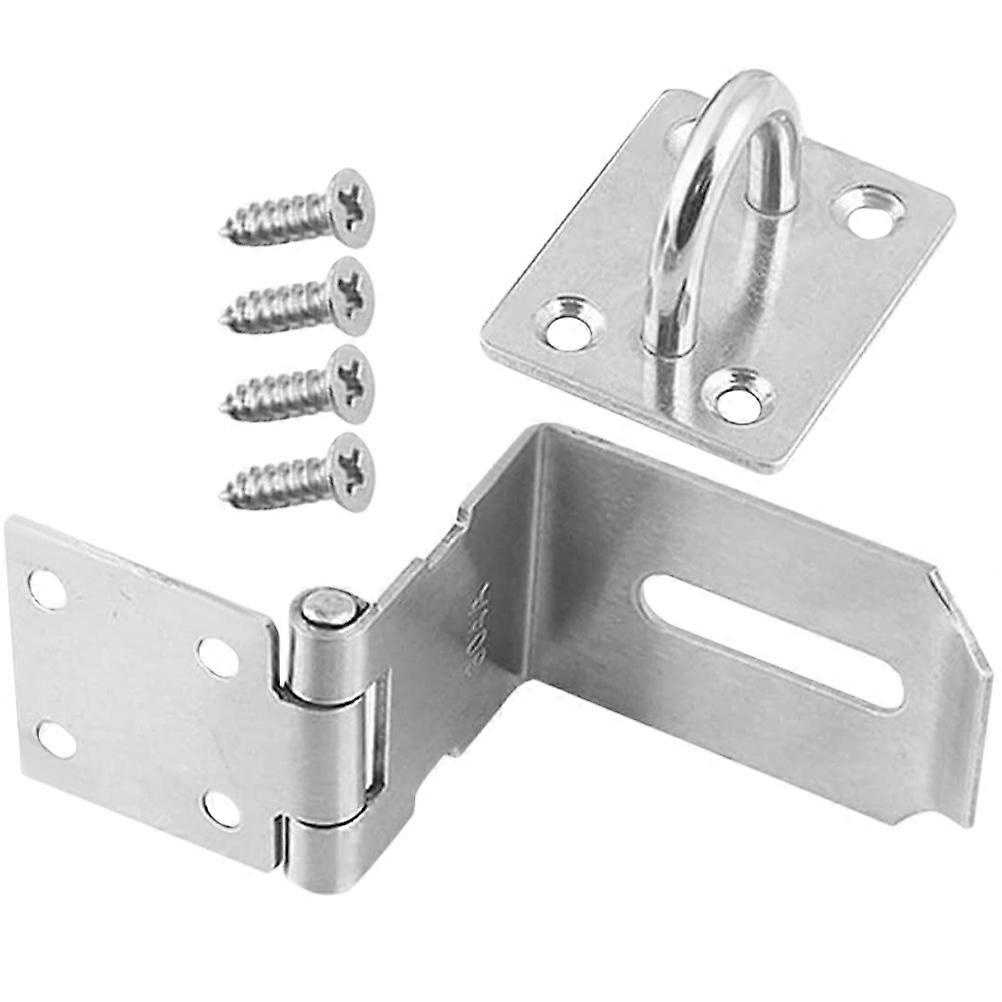 Lock Clasp Latch Right Angle Door Lock Latch Building Construction Push Doors 90 Degree Silver 1Set