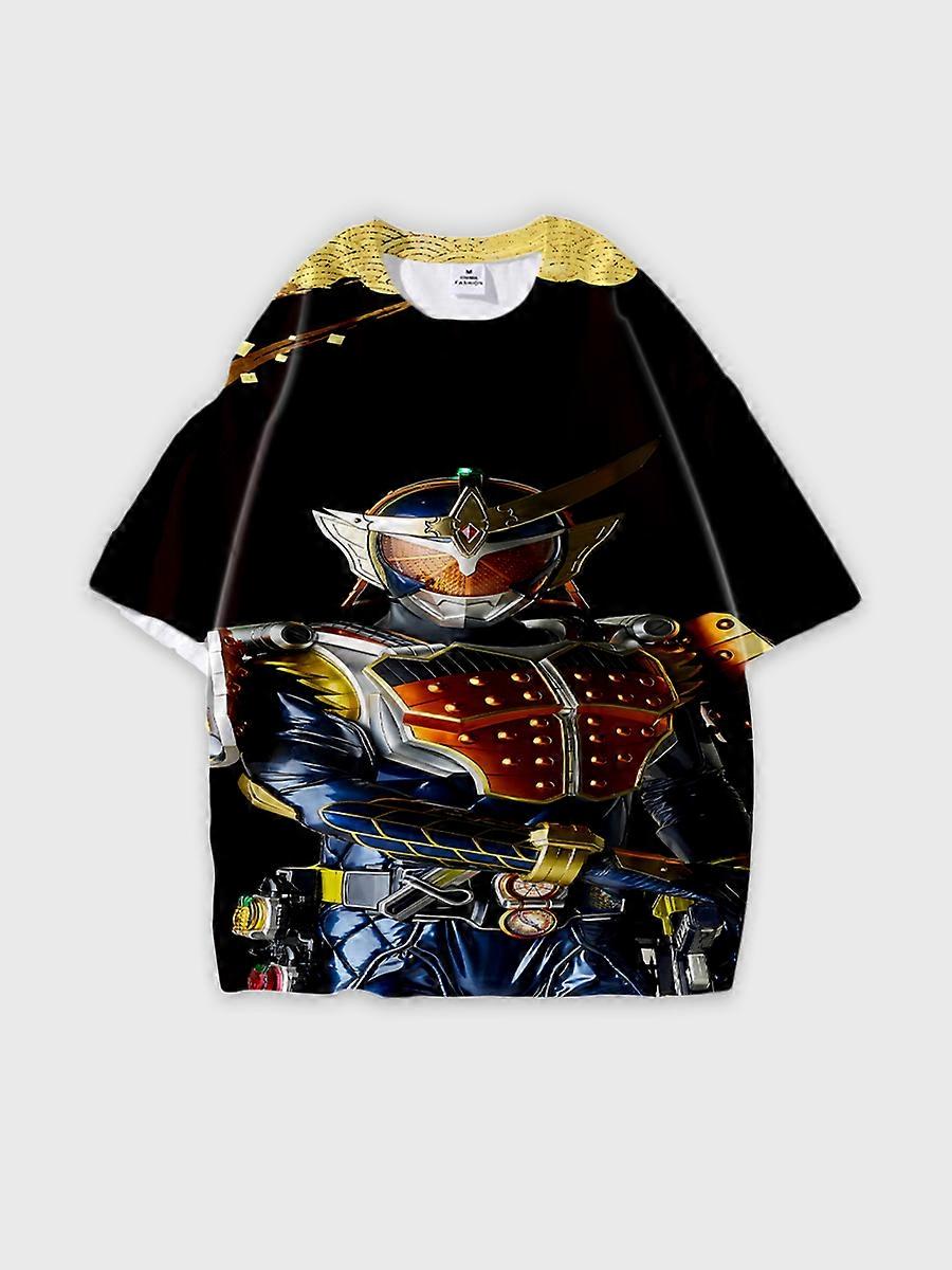 T-shirt round neck Role Pattern loose short sleeve I55