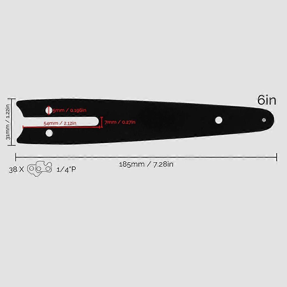 6in Electric ChainSaw Guide Plate Wood Cutting ChainSaw Replacement Accessory ChainSaw Replacement Guide Plate