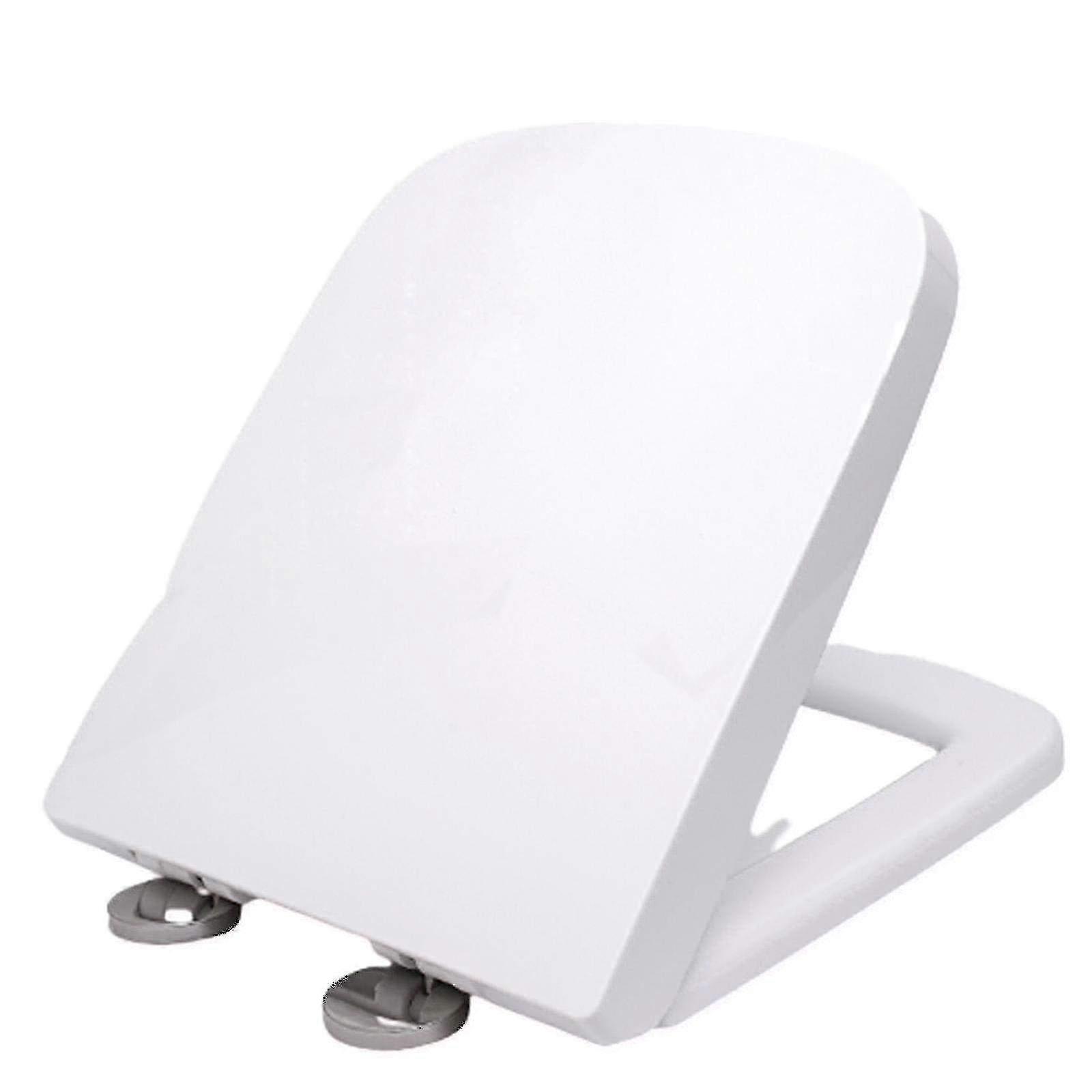 Heavy Duty Square Toilet Seat with Soft Close & Quick Release Hinge - Top Fixing Design for Secure Installation