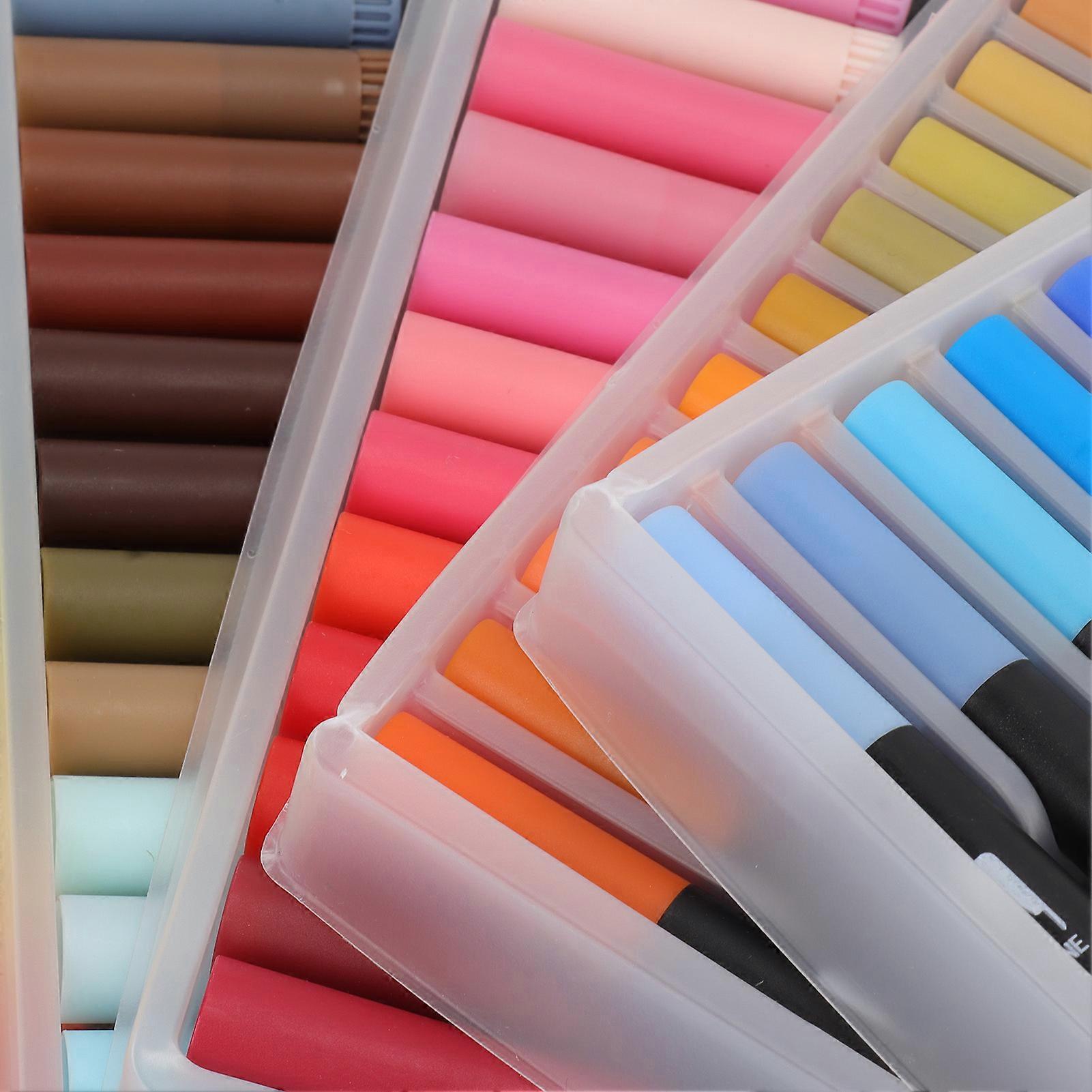 Dual Tip Markers 100 Colors Washable Wide Applications Soft Tip Markers Set for Students