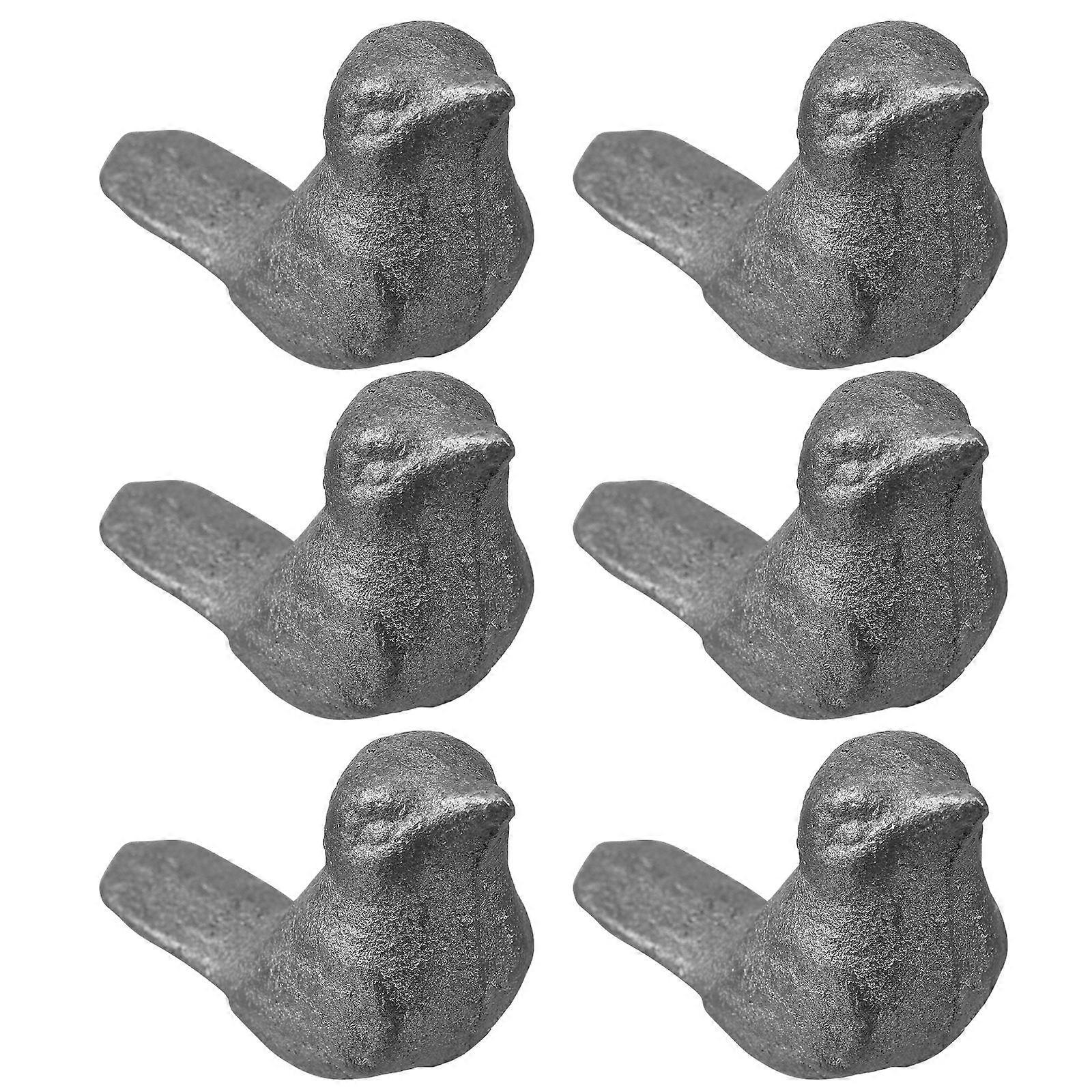 Bird Statues Figurines 6Pcs Wrought Shape Desktop Decoration Elegant Style For Homeowners Decorators