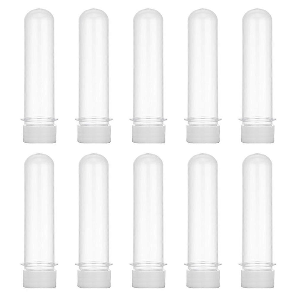 White Plastic Storage Tubes for Candy Beads with Lids Clear and Protective 10 Pcs Small Size