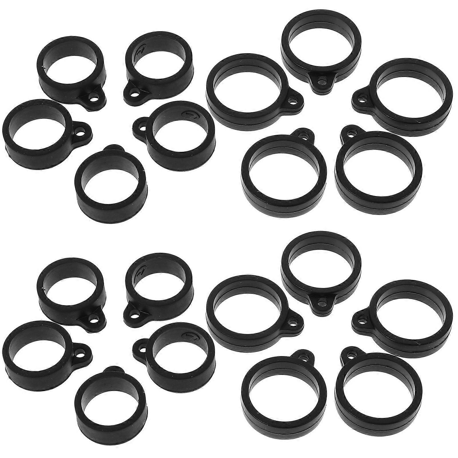20pcs Lost Silicone Lanyard Rings – Durable & Decorative Accessories for Keys, Bags & Mobile Items Organization
