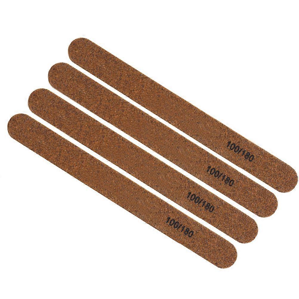 Nail Shaping And Buffing Tool 50Pcs Double-Sided Straight Nail Files Light Brown For Professional Salon Use