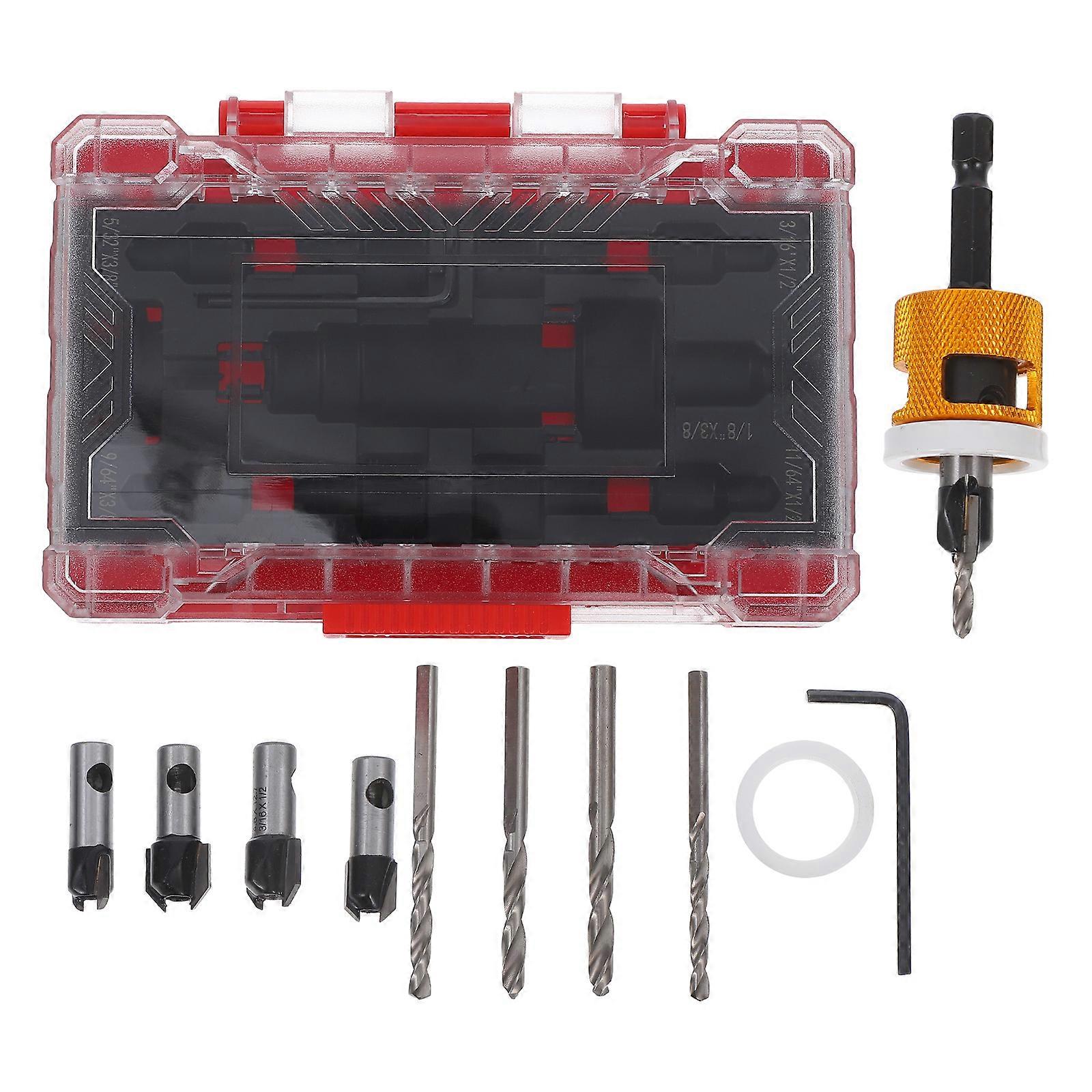 Multifunctional Counter Sink Drill Bits Designed For Woodworking Projects With Depth Control 1 Set For Enhanced Drilling Efficiency