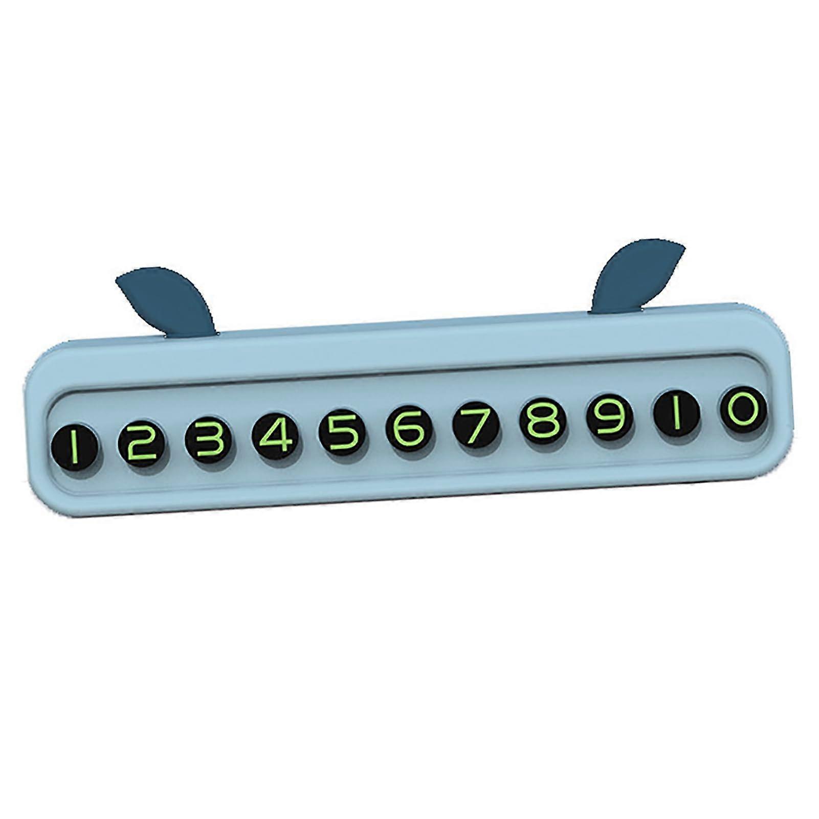 Automobile Telephone Number Multifunctional Temporary Parking Number Card for Truck Vehicle White White (Light Blue) lightblue