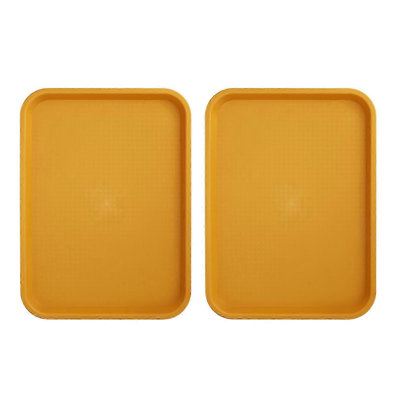 Set of 2 Multifunctional Food Trays with Slip Resistance Ideal for Serving Chinese Fast Food in Restaurants and Dining Halls